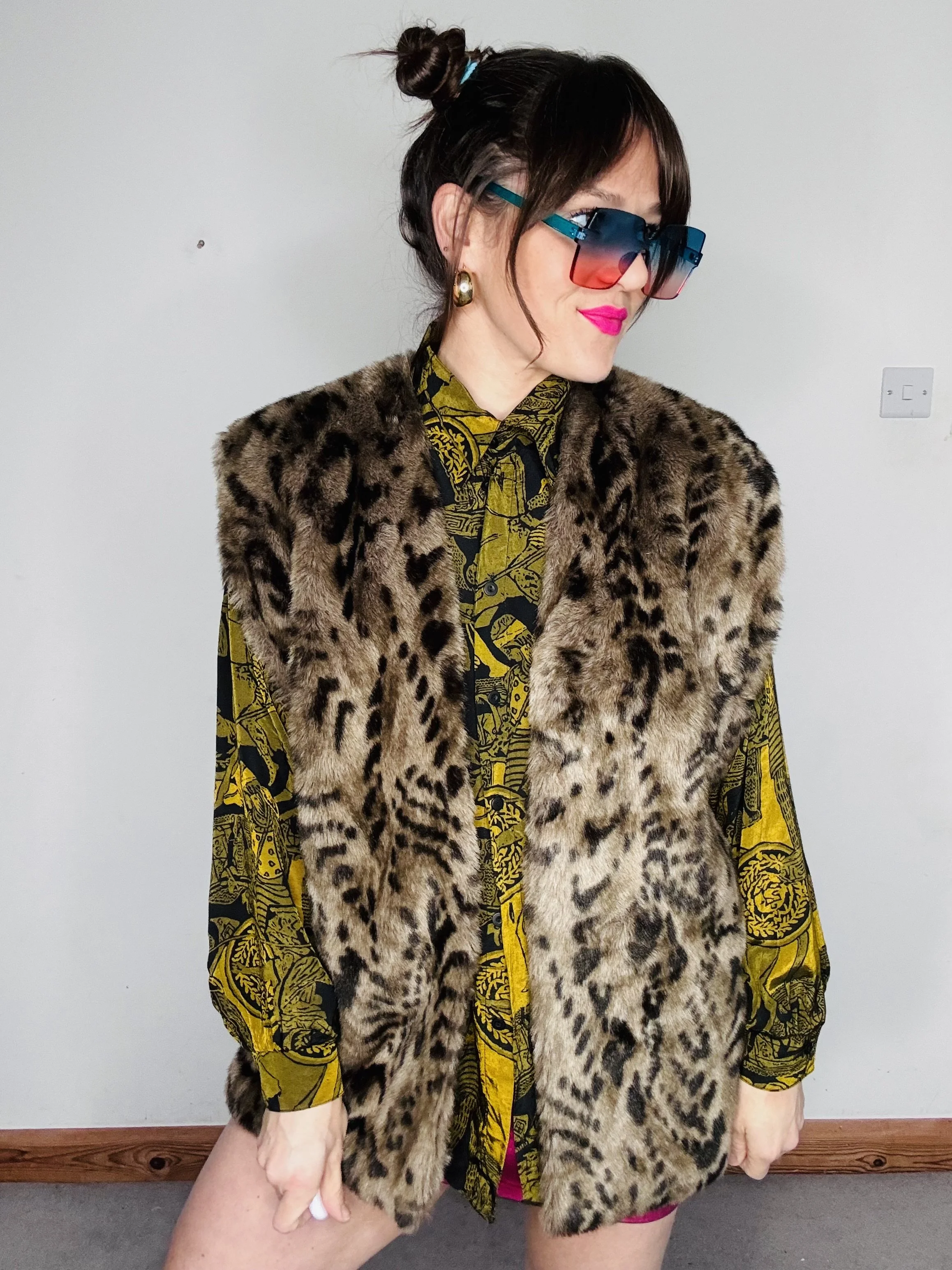 80’s leopard faux fur RAHMAN Gillette