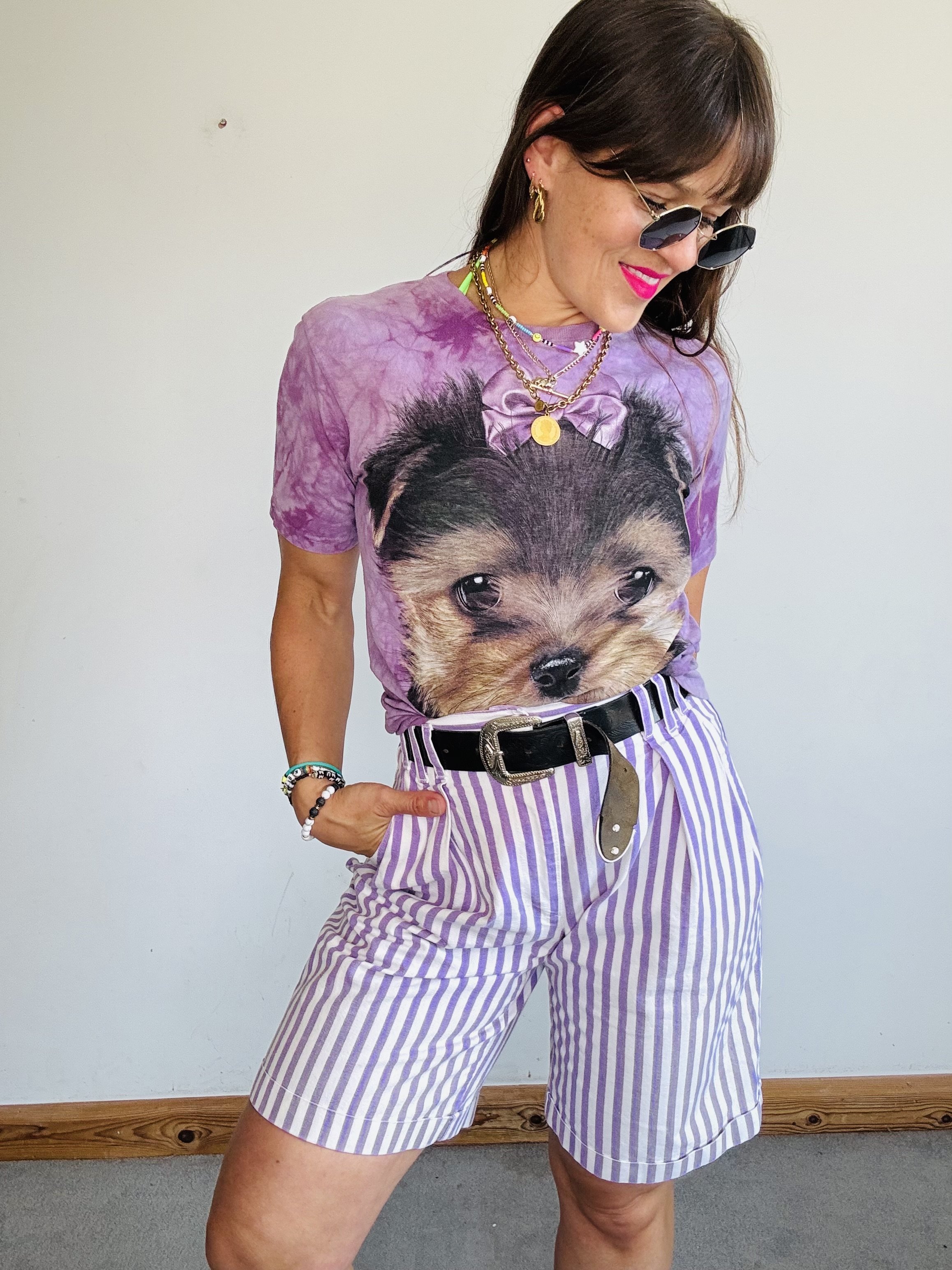 Cute tie dye doggy tee