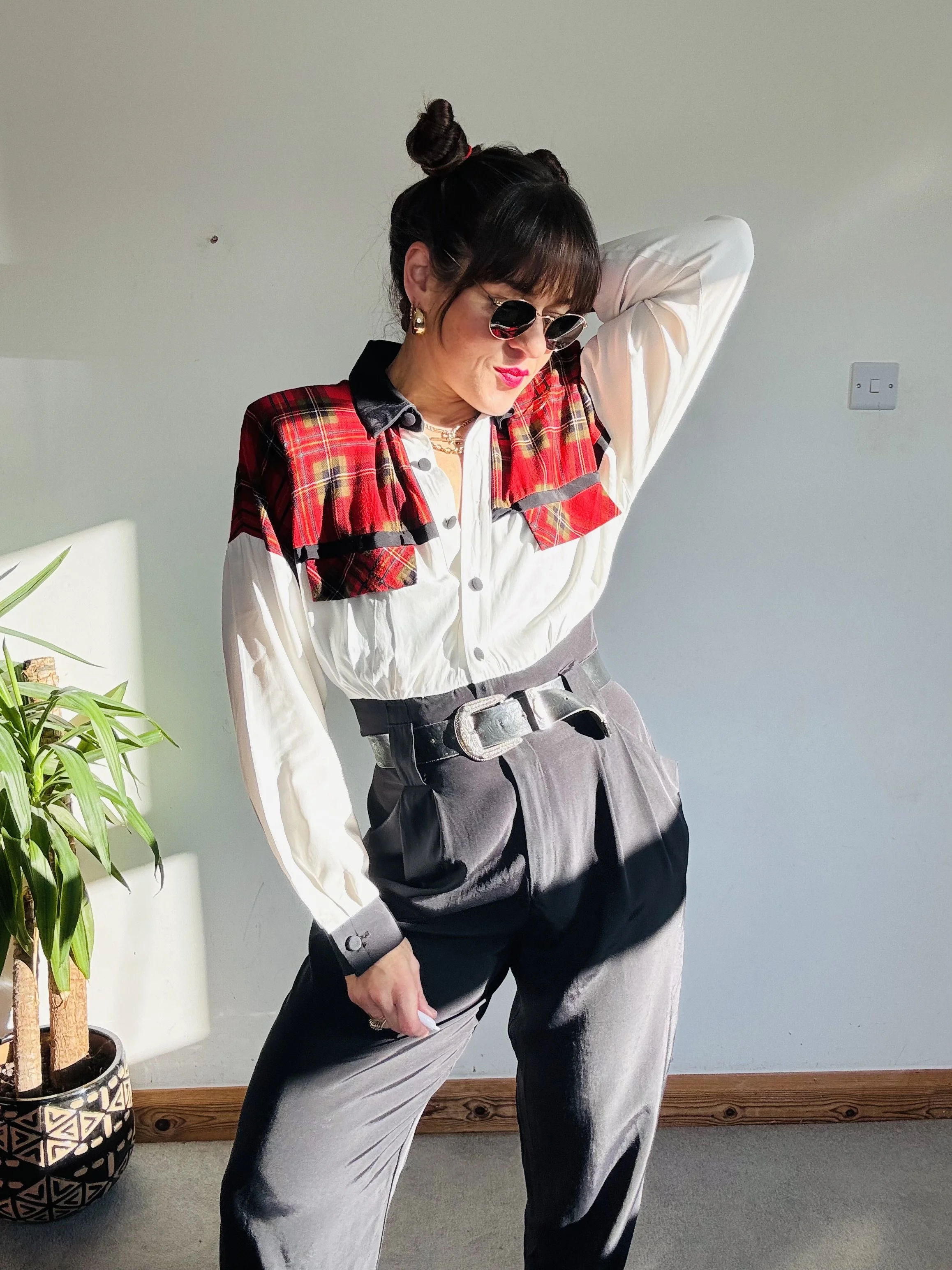 Unreal MENU tartan jumpsuit