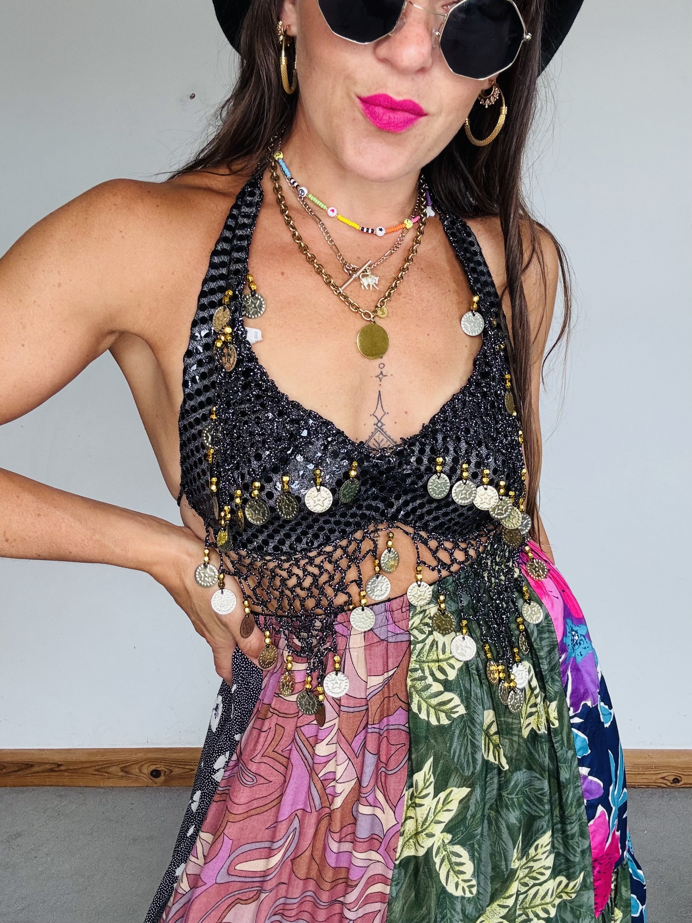 Incredible coin halter neck top