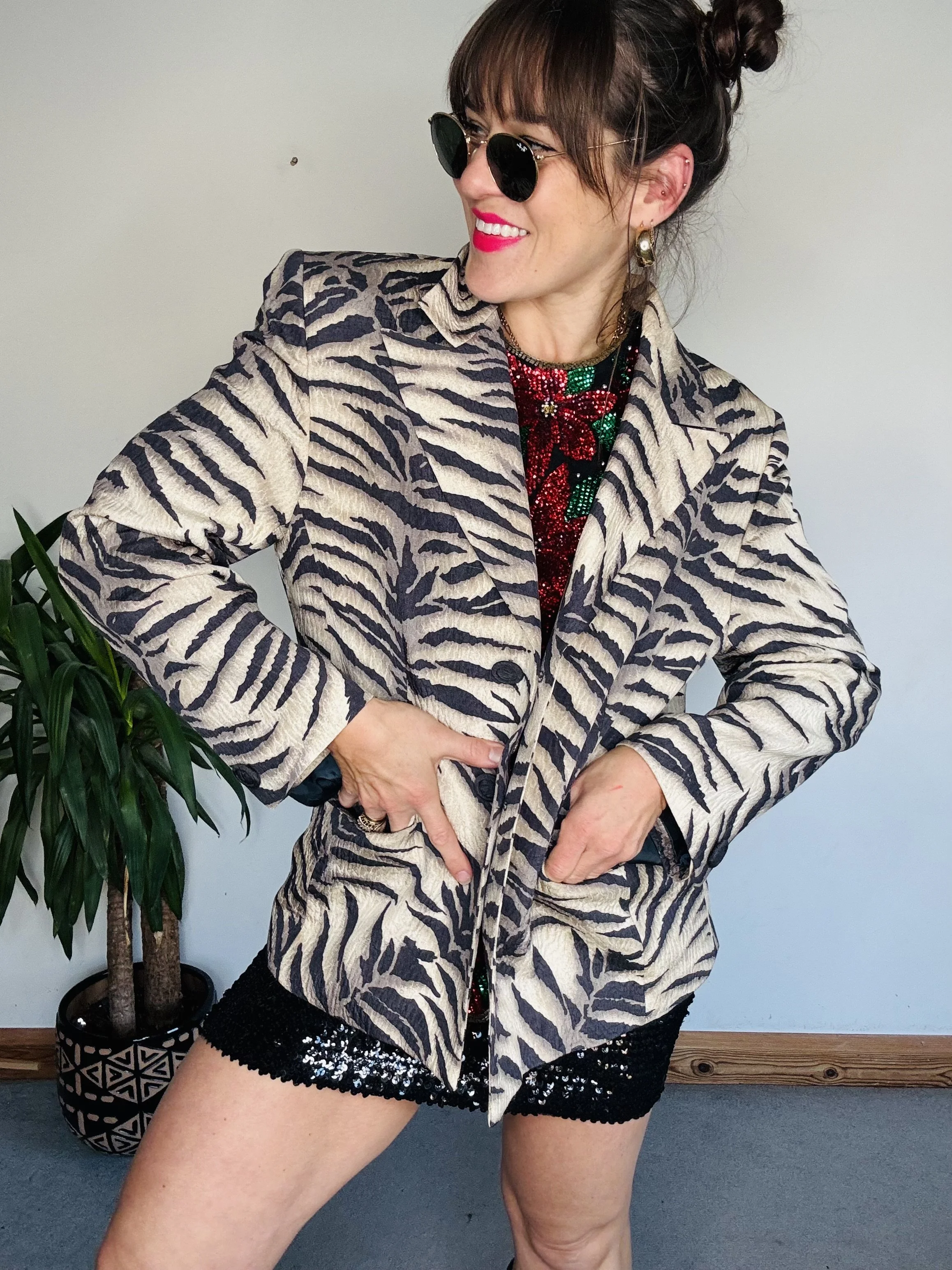 Wicked Hero Paris zebra blazer