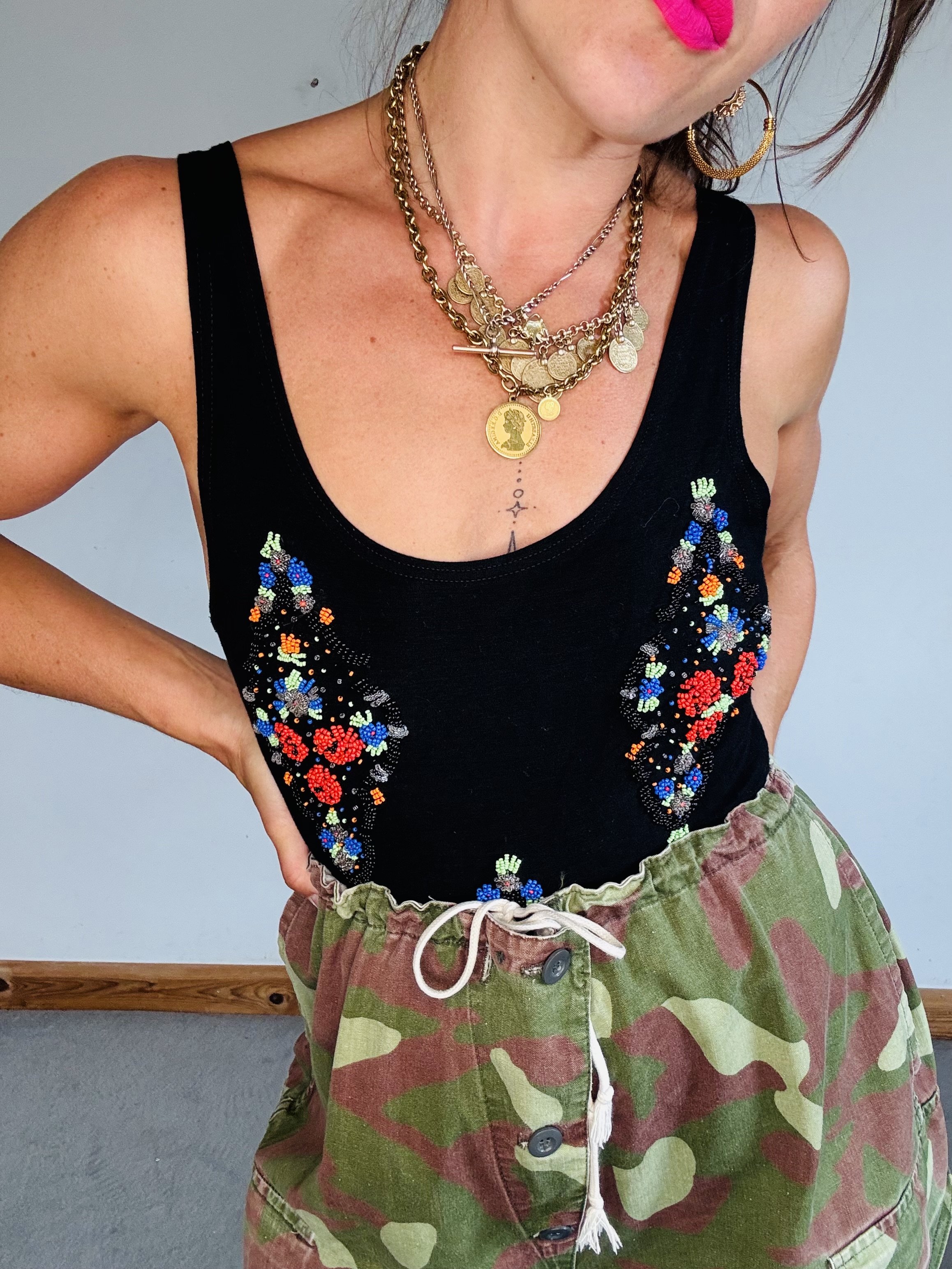 Wonderful 90’s beaded leotard