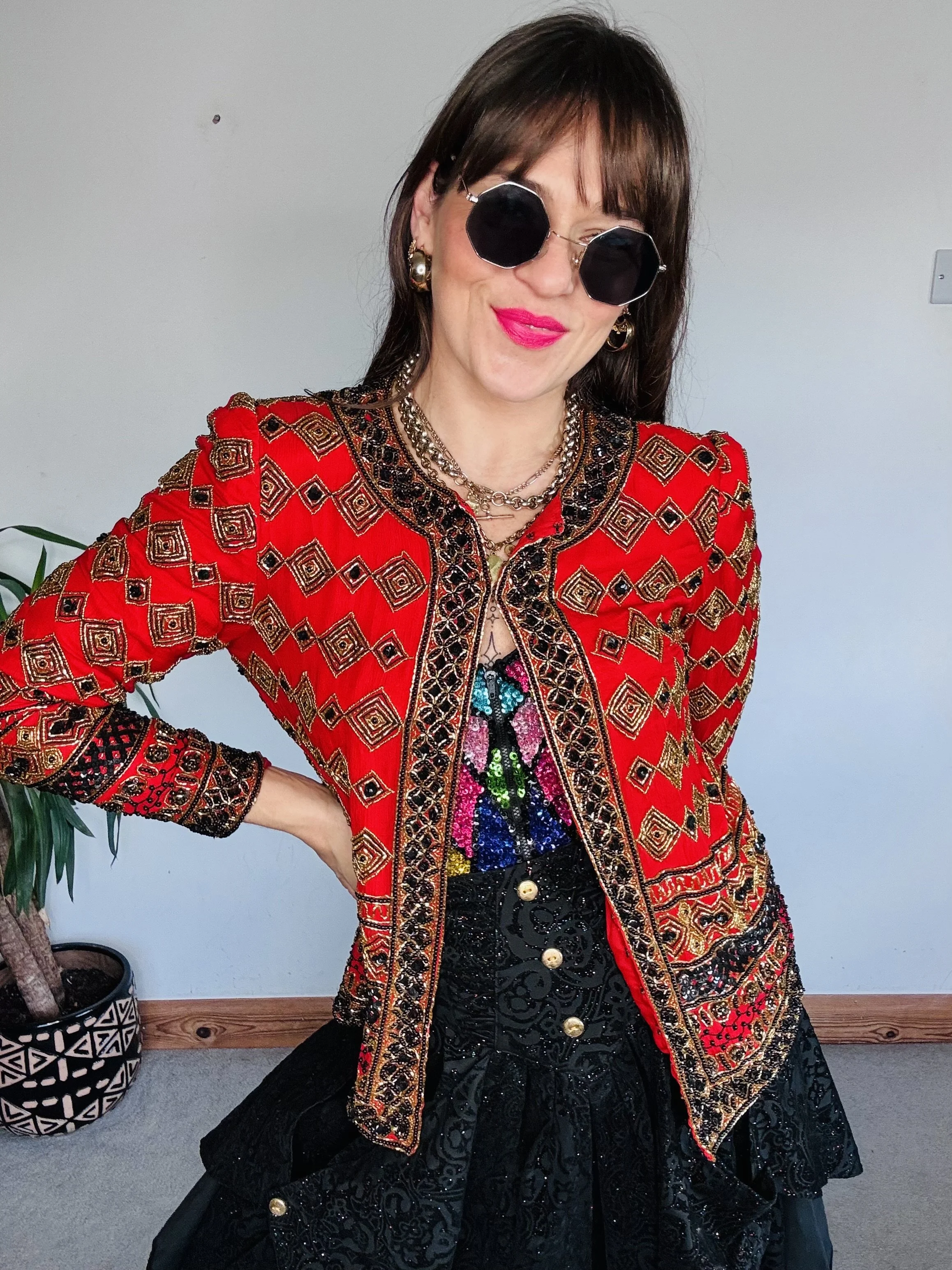 Stunning Lawrence Kazar beaded jacket