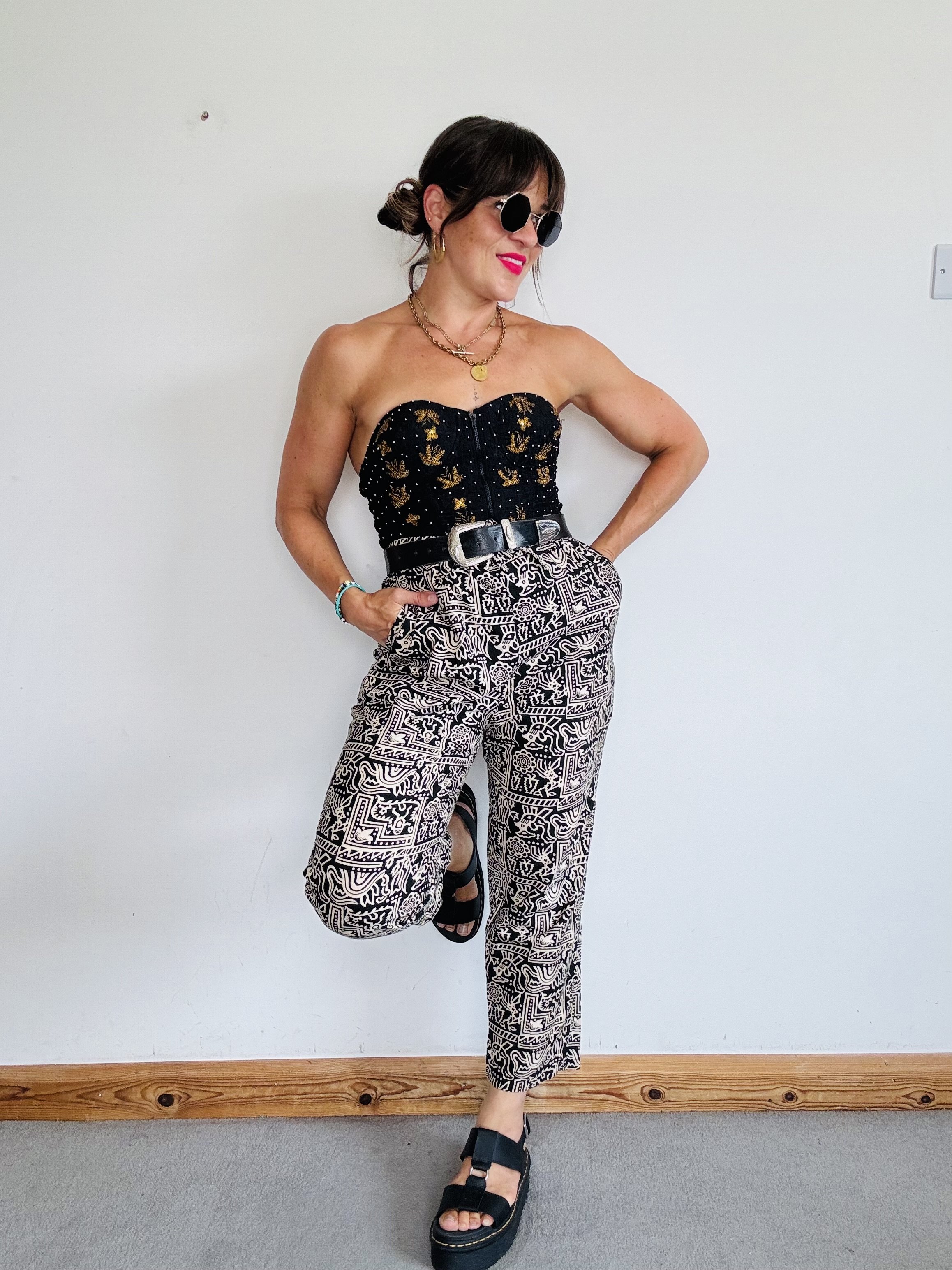 Cool abstract patterned trousers