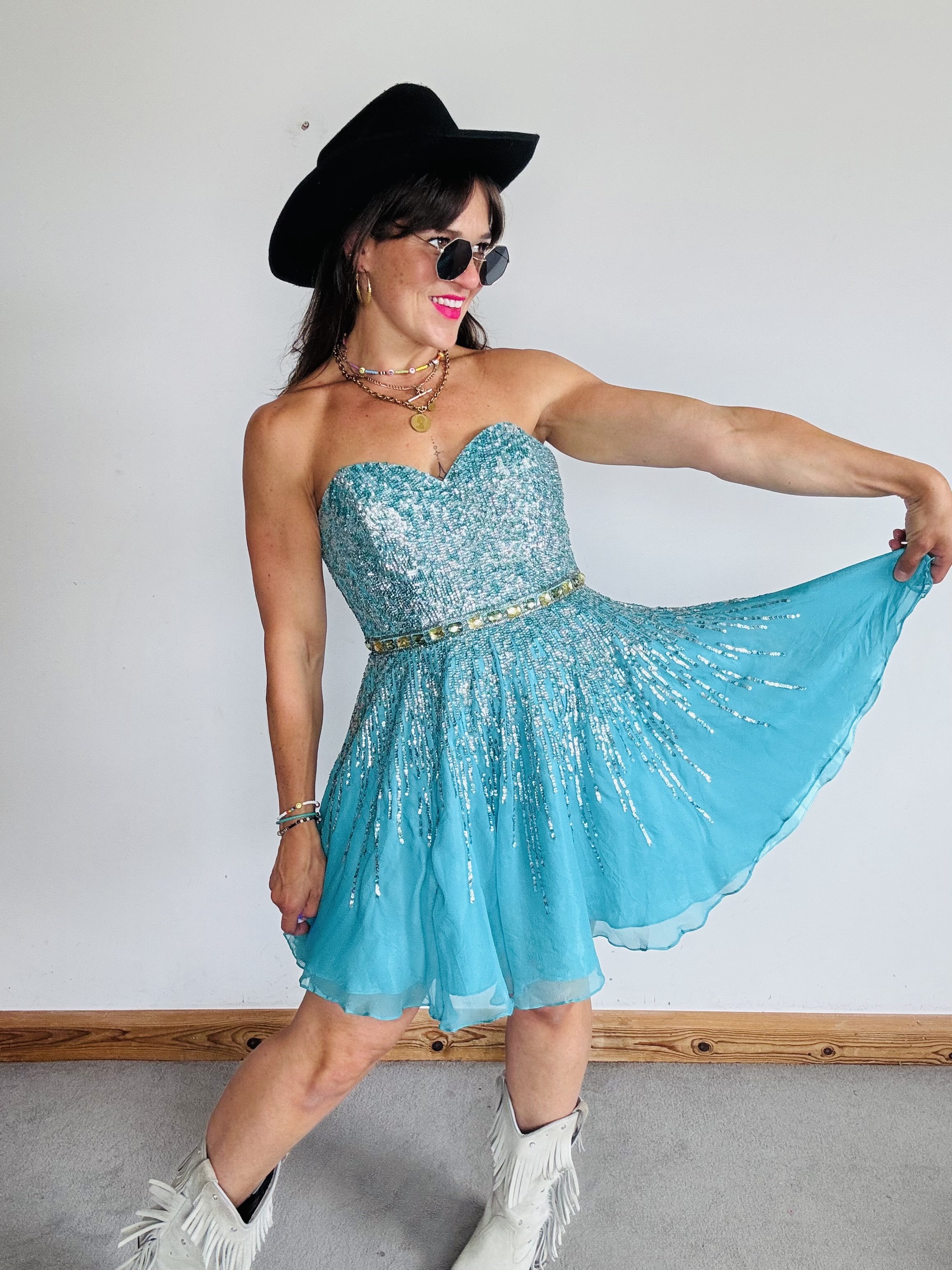 Dreamy 90’s Sherri Hill silk sequin dress