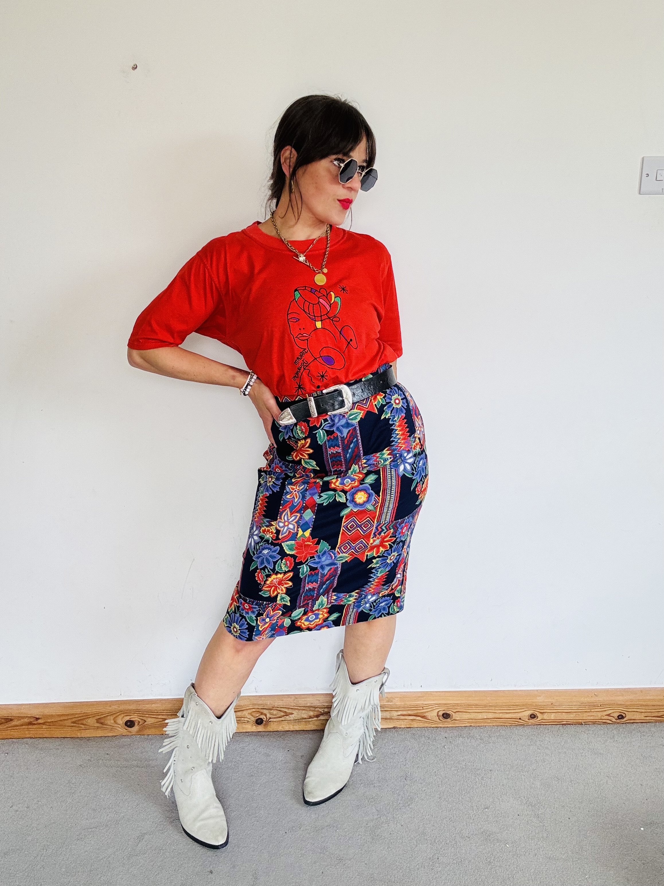 Wonderful geo- floral skirt
