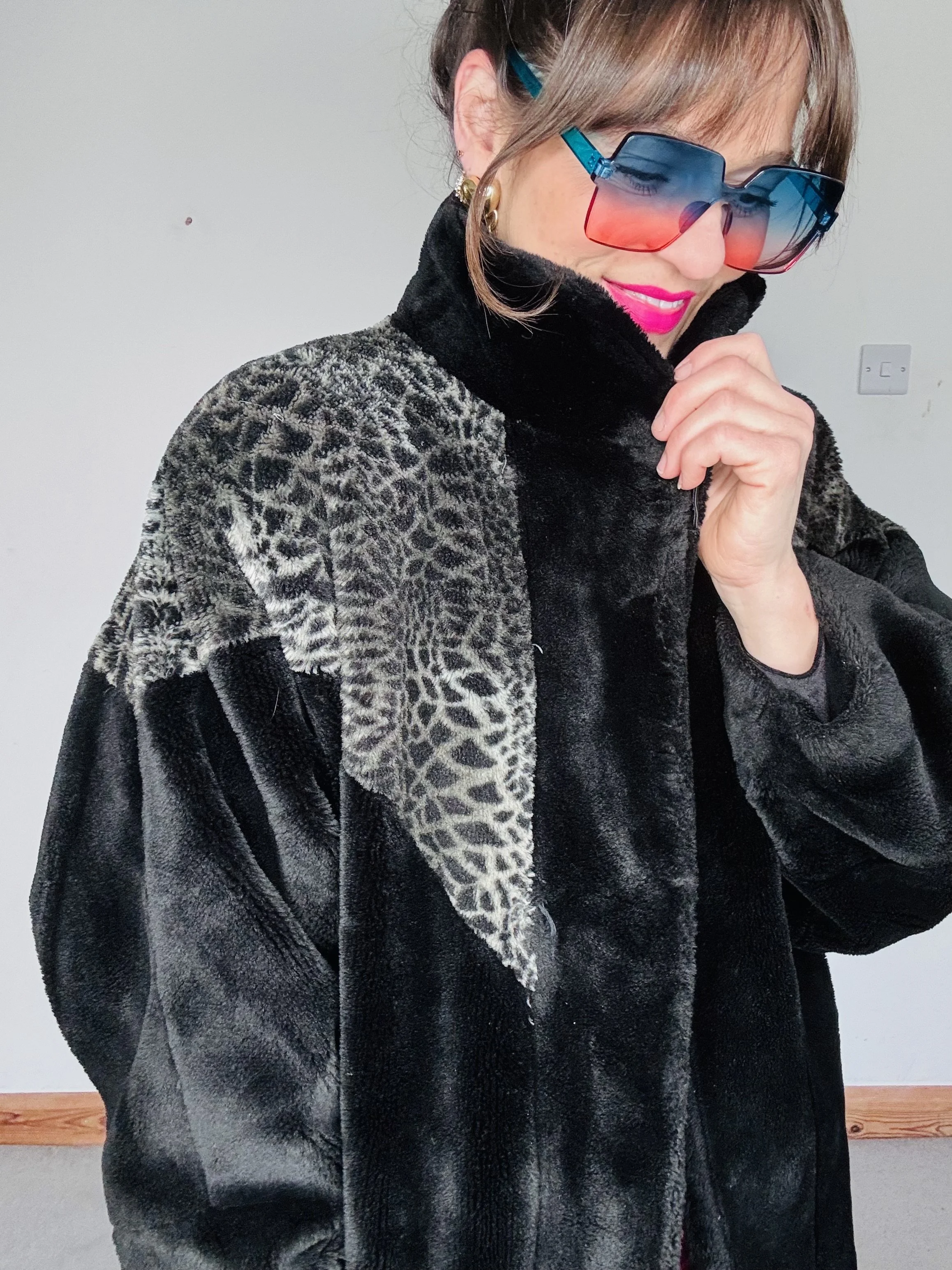 Statement 80s animal fur coat