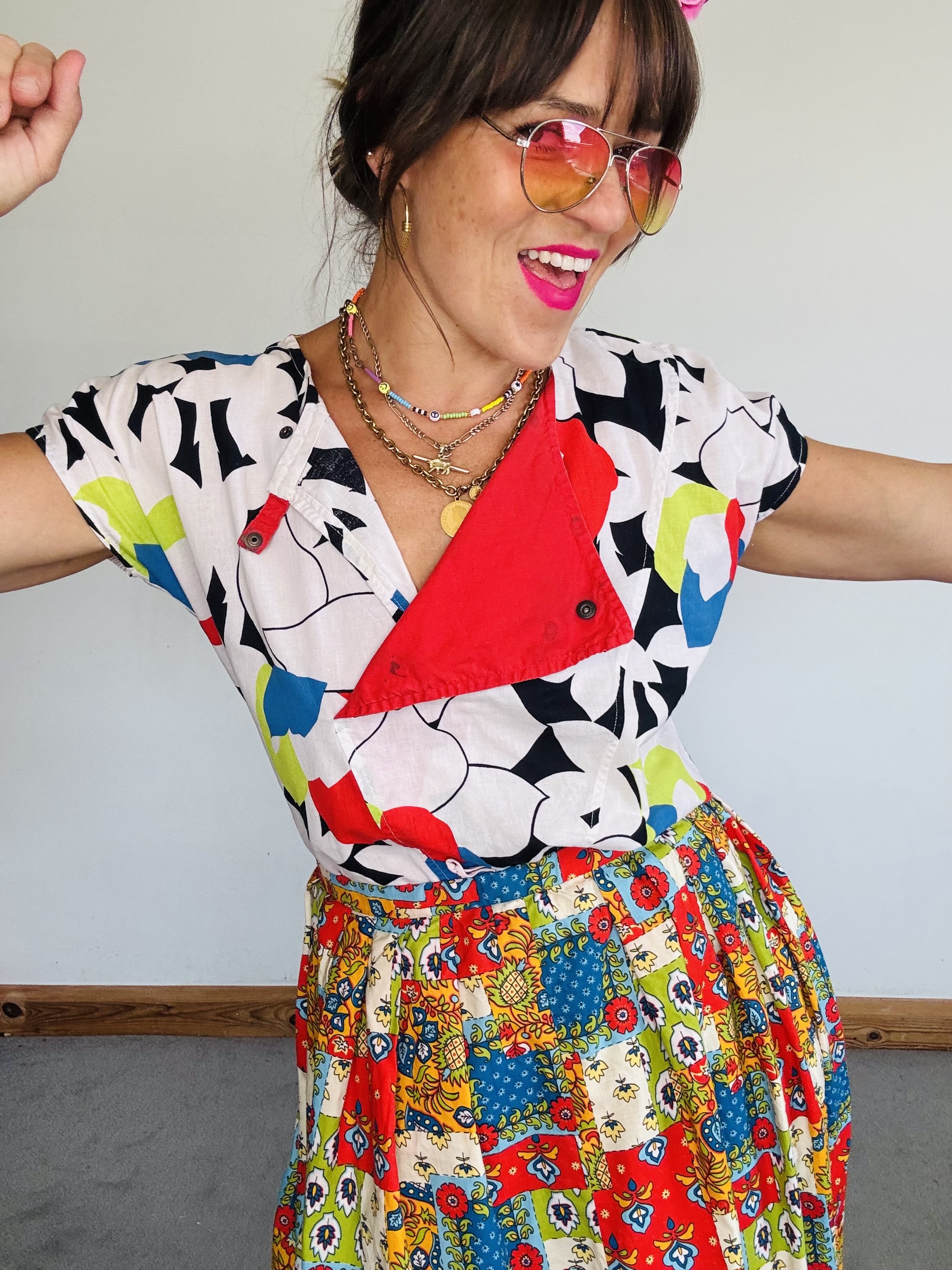 80’s batwing blouse