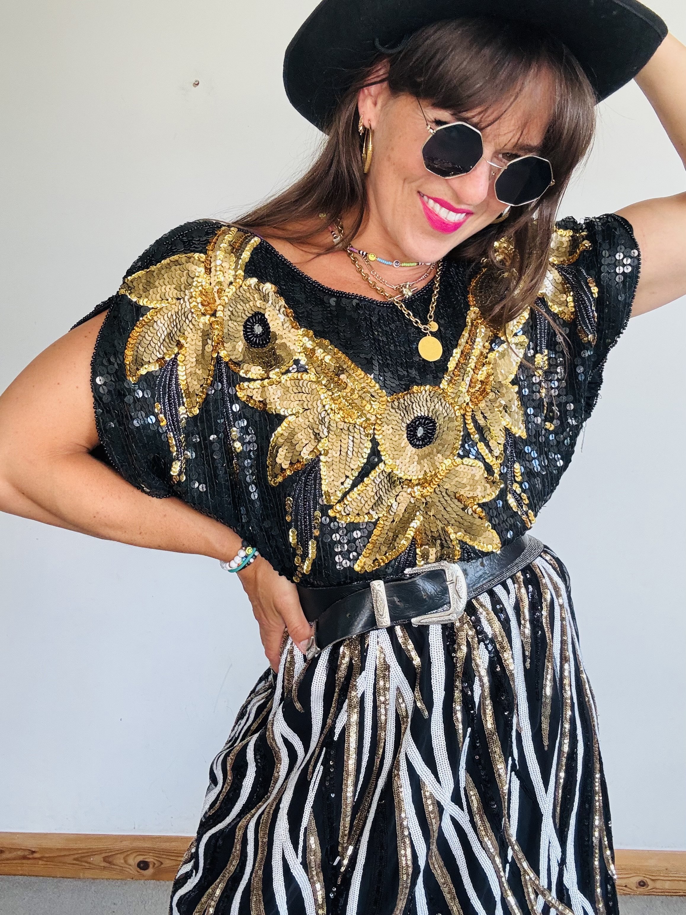 Stunning gold sequin blouse