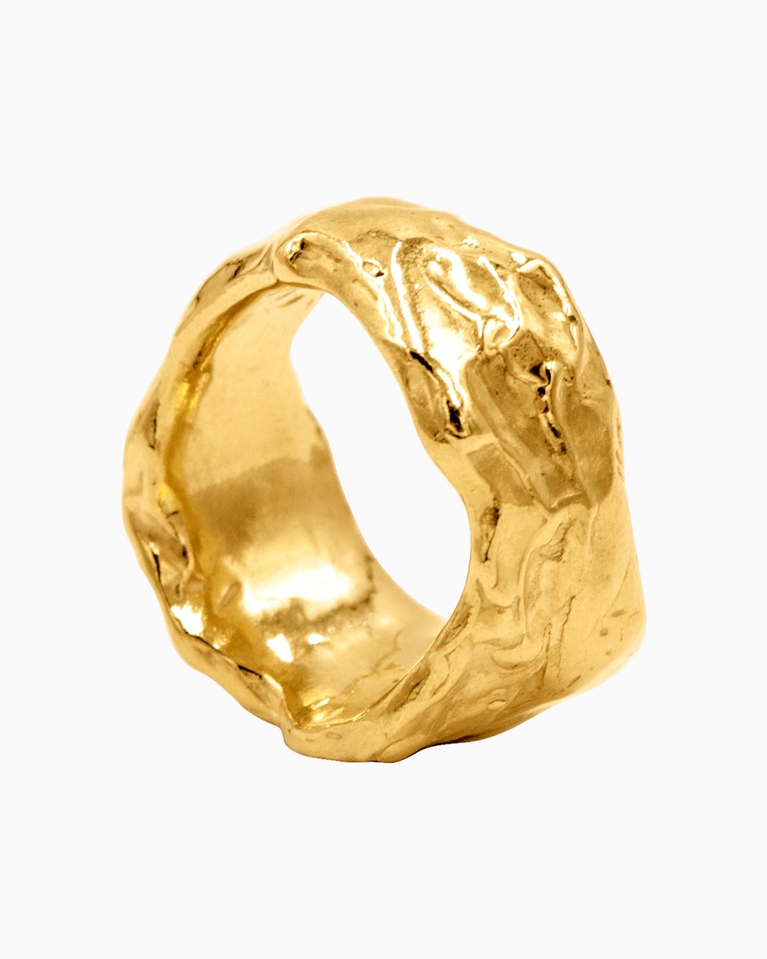 Gold Ring II. Contemporary jewellery, handmade in London by Nattie Jewellery.