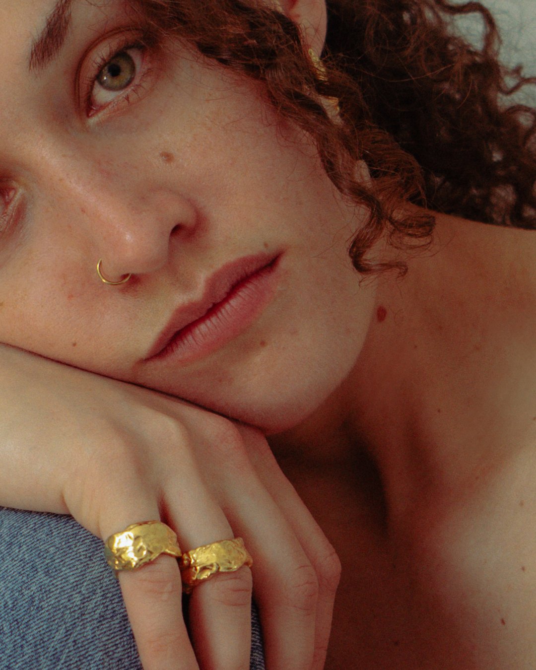 Gold Ring II. Contemporary jewellery, handmade in London by Nattie Jewellery.