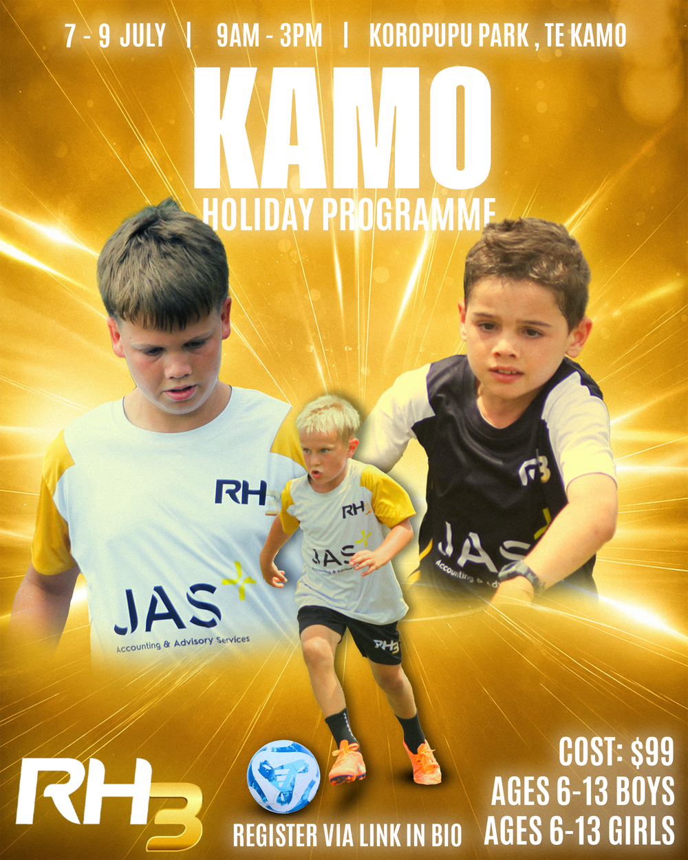 School Holiday Football Programmes in NZ — RH3 Football Academy