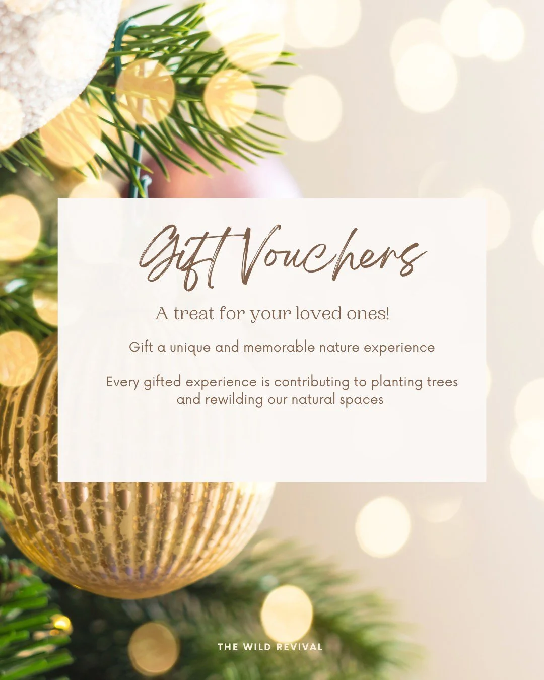 Just a small reminder about how you can purchase Gift Vouchers for your friends and family as I&rsquo;ve had a couple of enquiries this week!

The vouchers can be redeemed against any forest bathing experience, workshop or 1:1 nature therapy experien