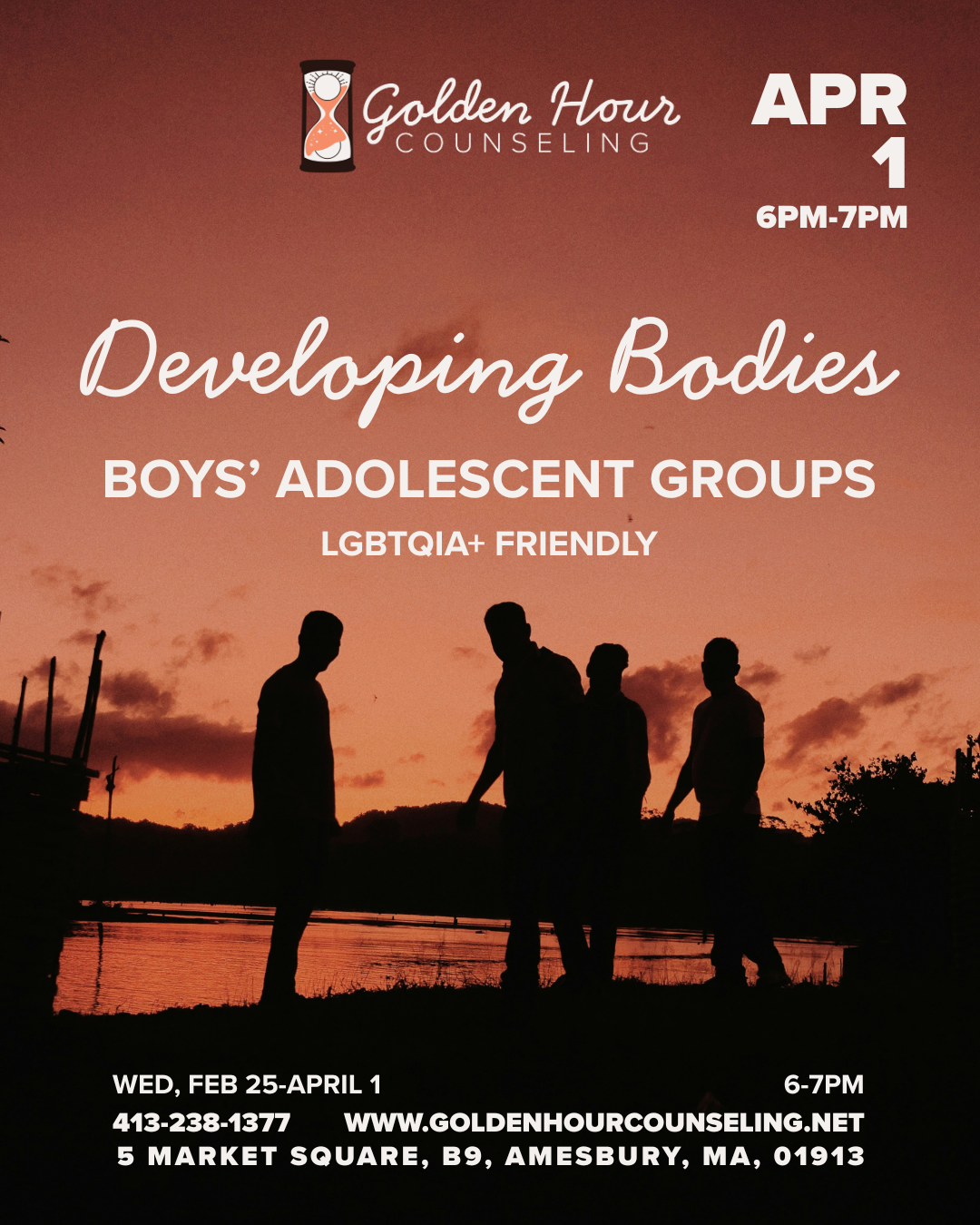 Developing Bodies - Young Adolescent Boys Group (LGBTQIA+ Friendly!)