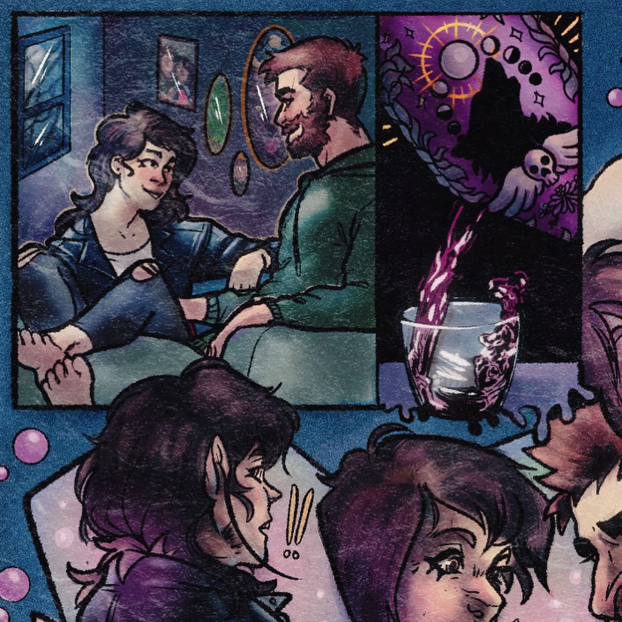 recent commissions!! snippets of a werewolf tf comic done for @manakdanak and a solo piece done for @queerwulf ! i&rsquo;ve struggled a lot this past year with keeping art consistently in my life, and my clients are always the BEST!
.
#illustration #