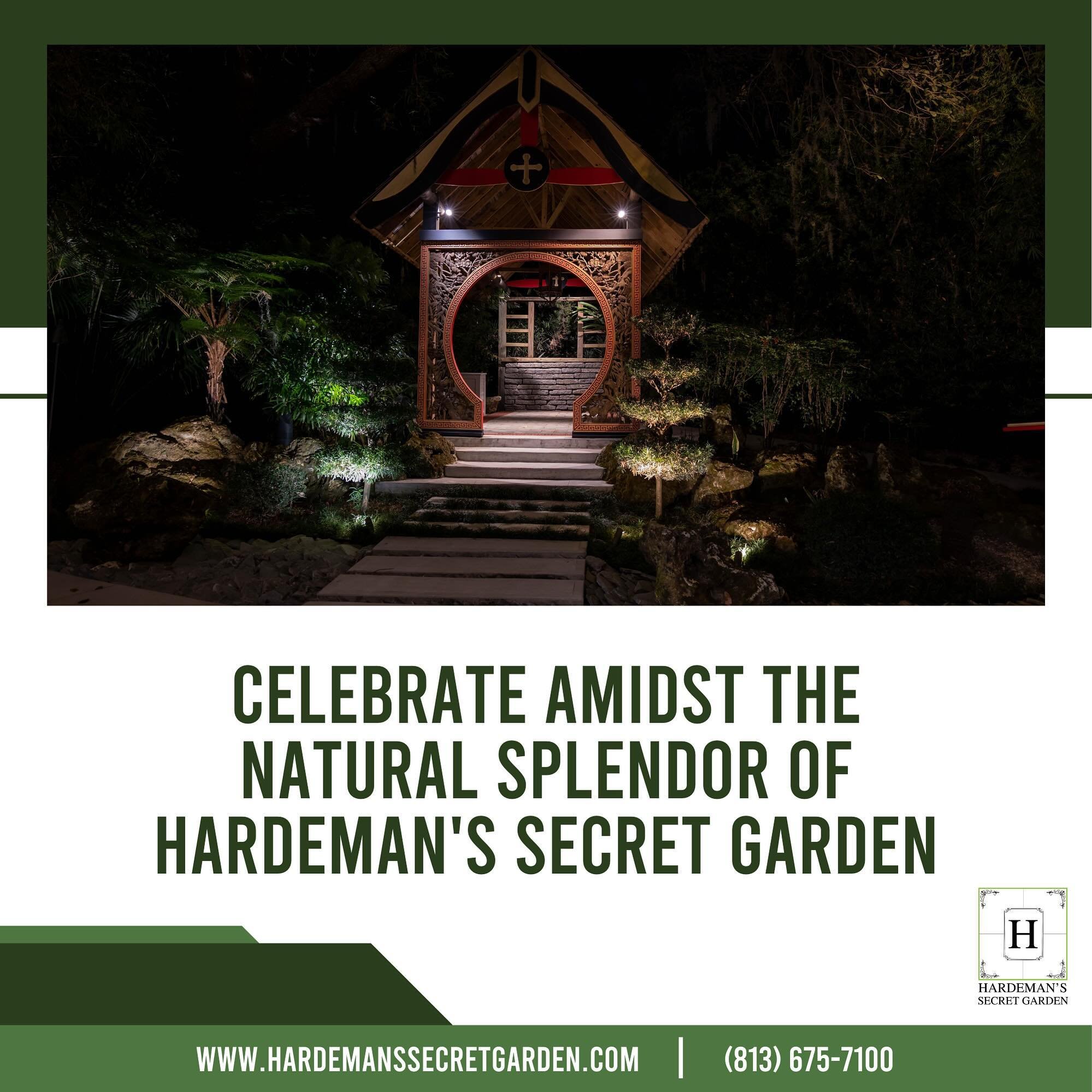 Celebrate amidst the natural splendor of Hardeman&rsquo;s Secret Garden, where elegance meets tranquility. 

https://www.hardemanssecretgarden.com/
#hardemanssecretgarden #weddings #weddingreceptions #weddingvenue #weddingtime #wedding #weddingphotog