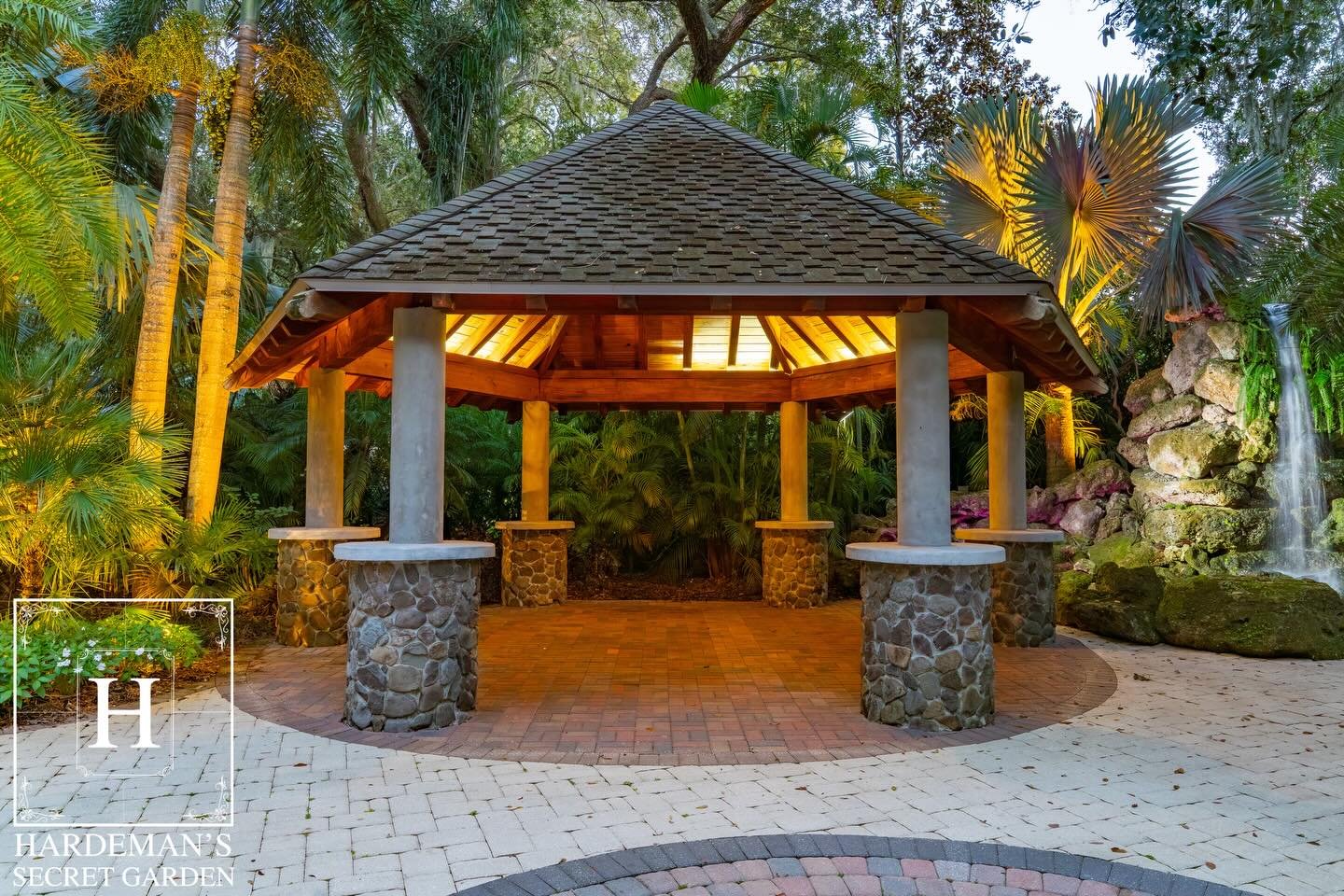 Lush greenery surrounds the gazebo while the koi pond adds a peaceful, flowing backdrop &mdash; the Tropical Garden at Hardeman&rsquo;s Secret Garden feels both vibrant and serene, creating a setting that&rsquo;s truly unforgettable.

hardemanssecret