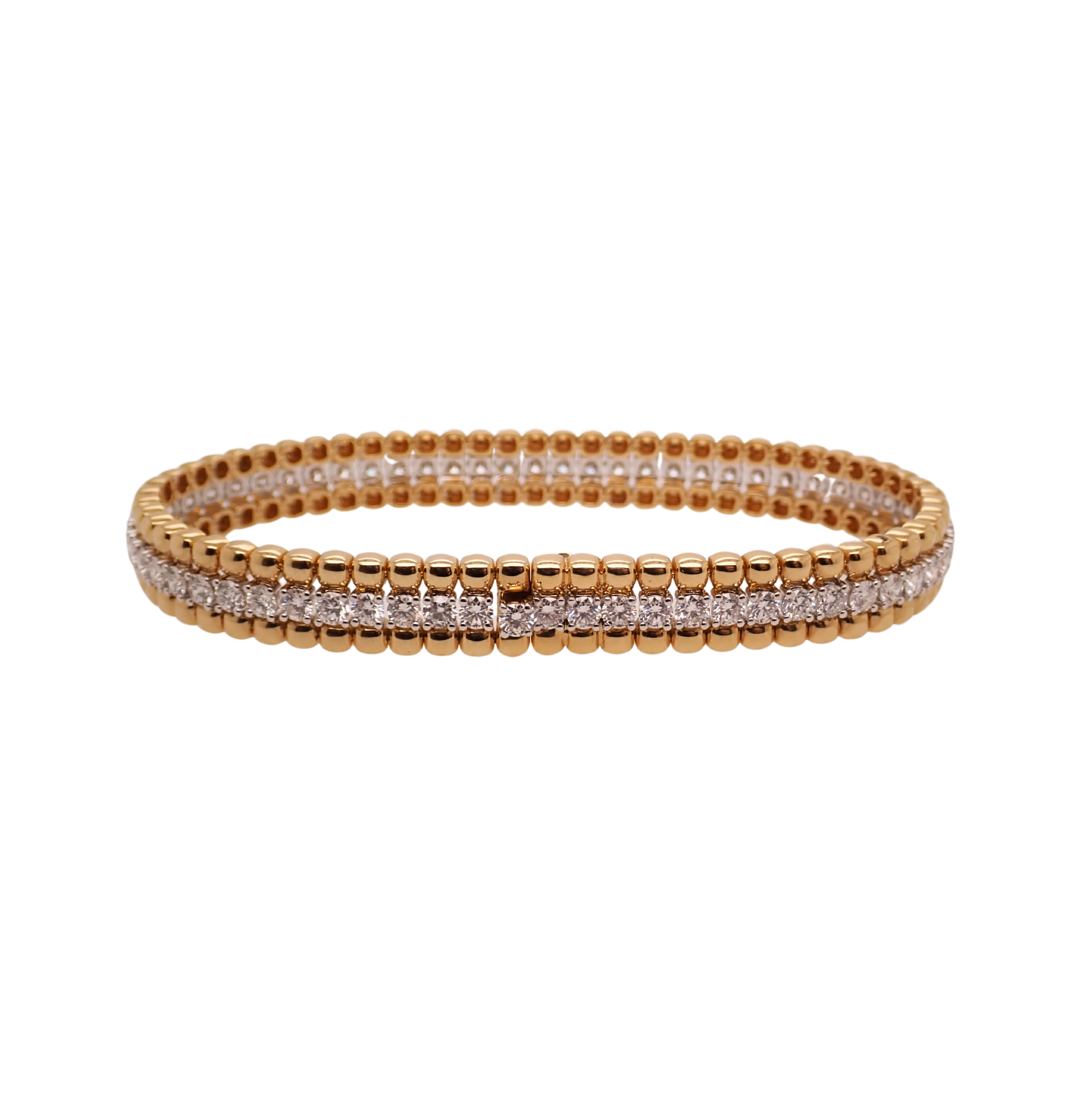 Zoland - 18K Gold Diamond Beaded Tennis Bracelet -