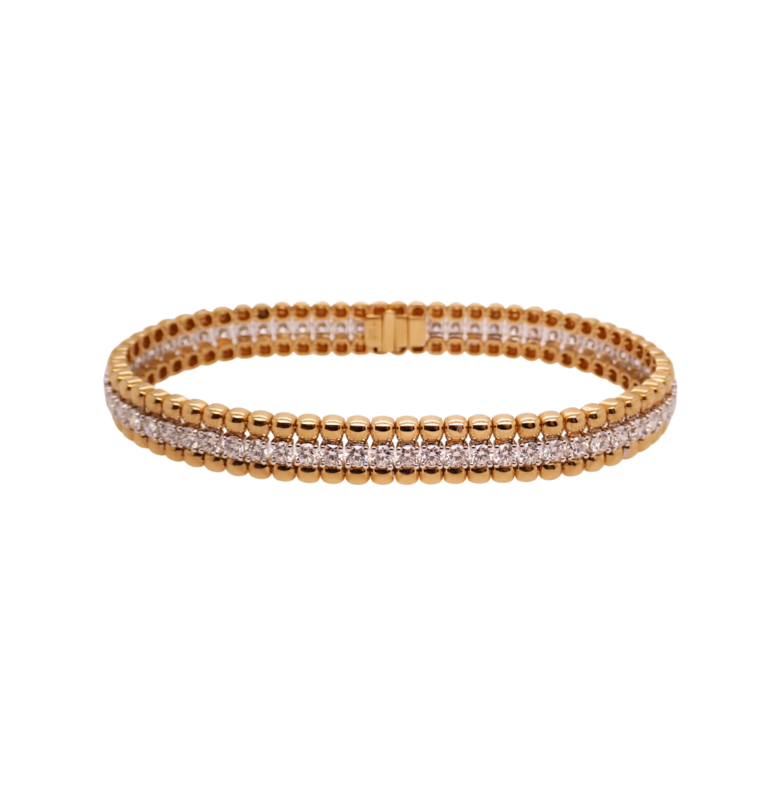 Zoland - 18K Gold Diamond Beaded Tennis Bracelet -