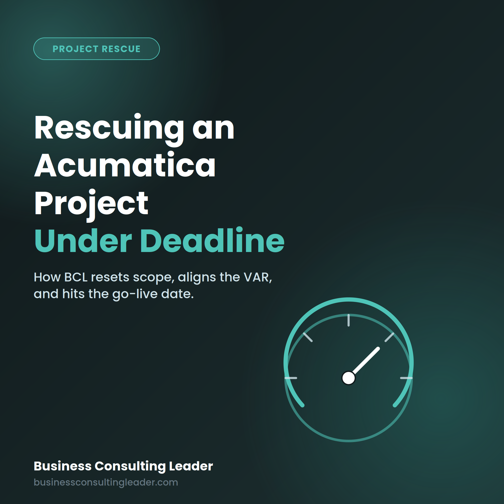 What Does an Acumatica Project Rescue Look Like Under a Tight Deadline?