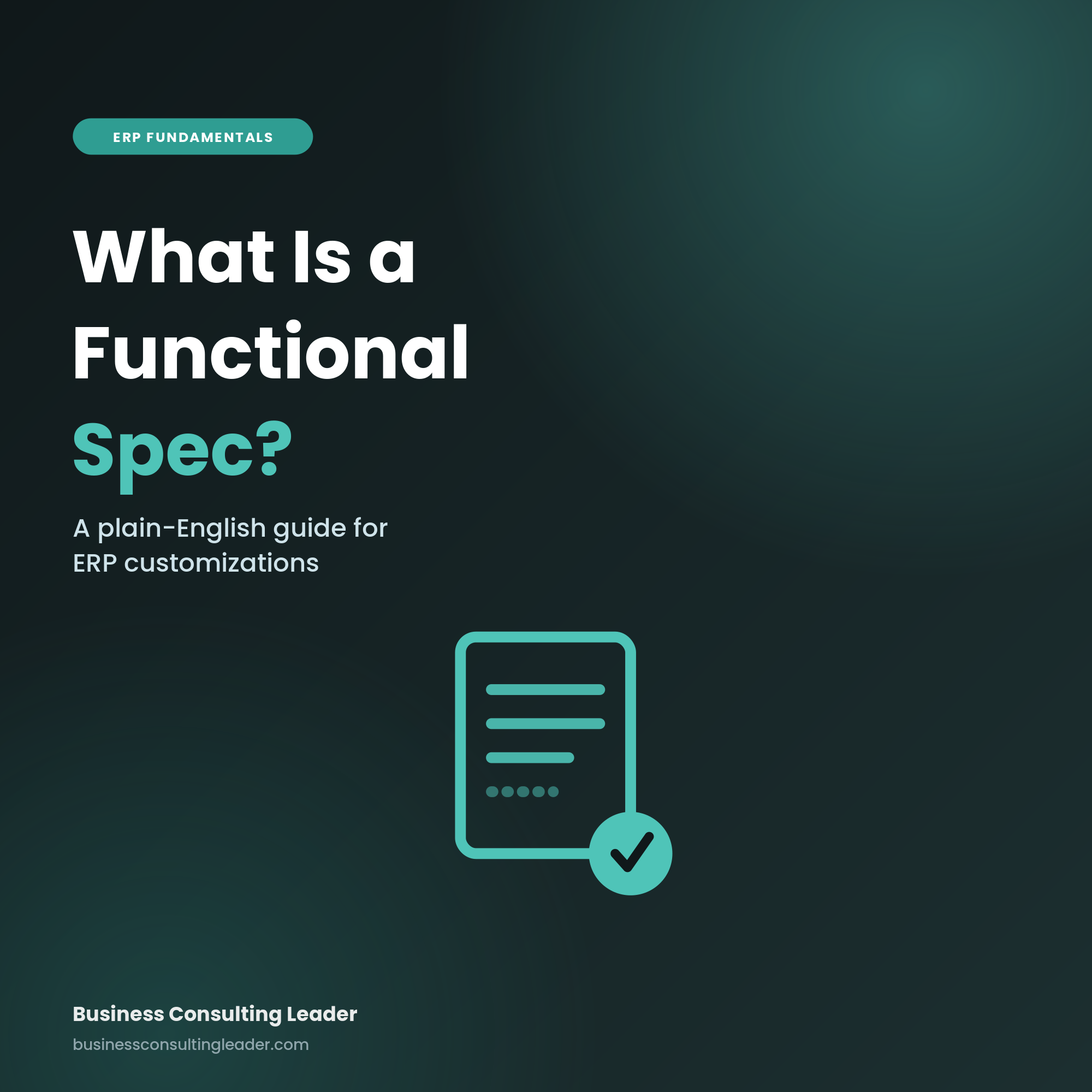 What Is a Functional Specification Document? A  Guide for ERP Projects