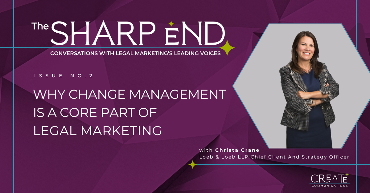 Christa Crane on Why Change Management Is a Core Part of Legal ...