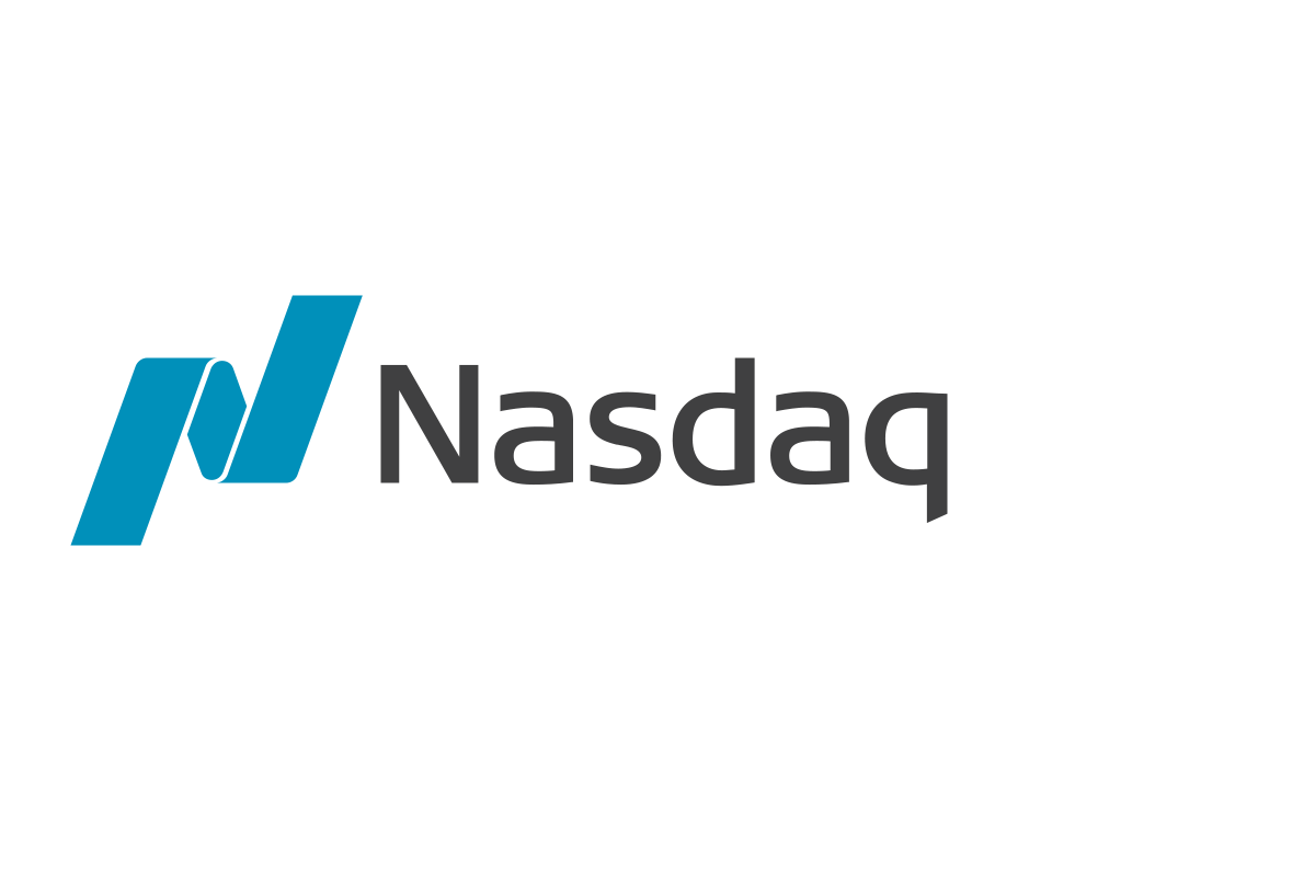 Nasdaq logo, bronze sponsor of SP Intelligence Europe.