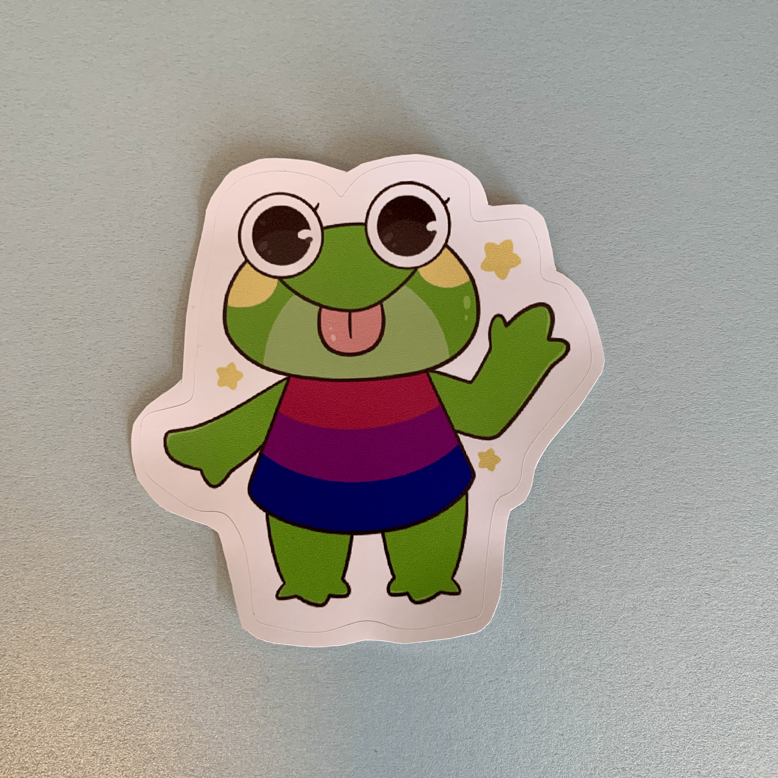 Froggy Pride Sticker (Bi)