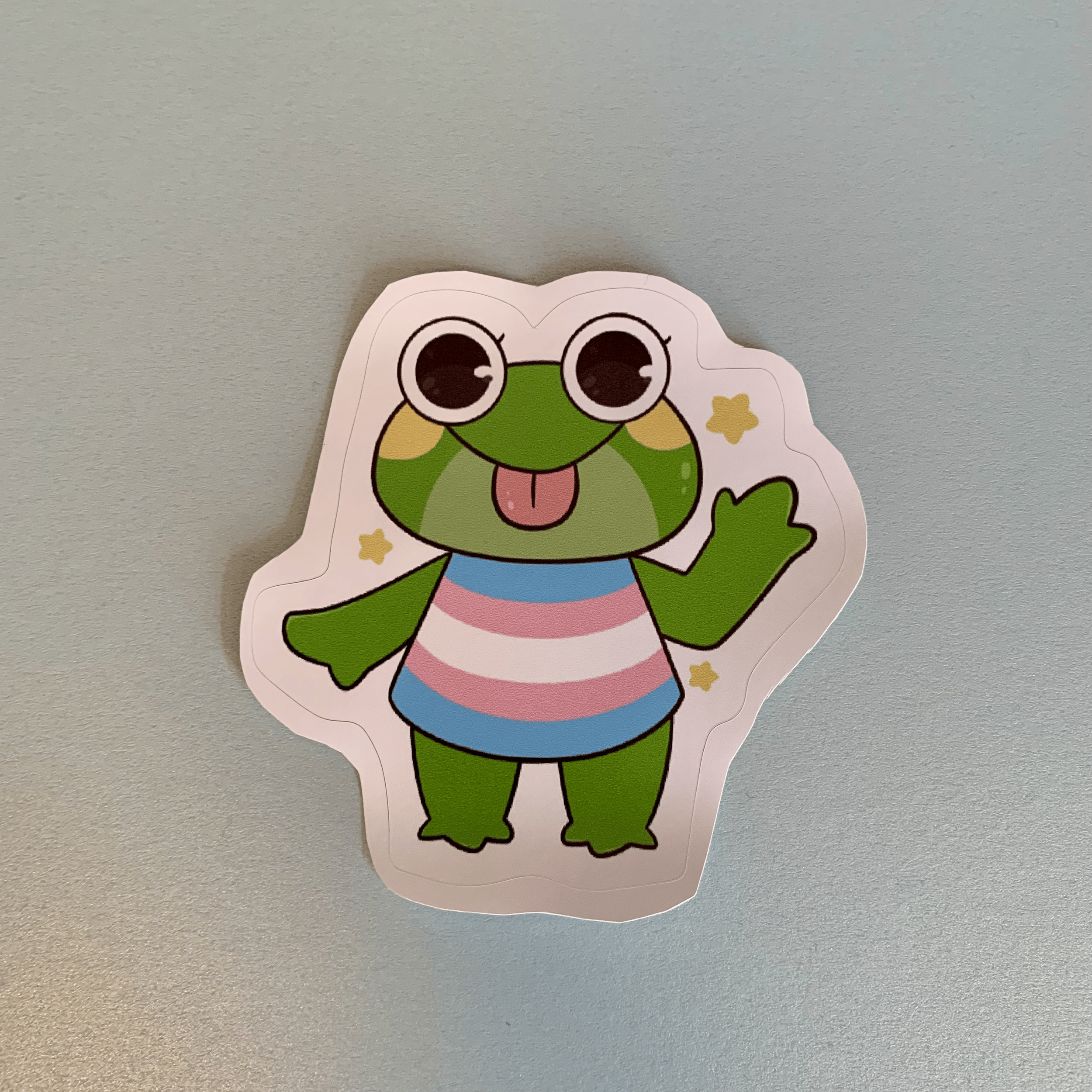 Froggy Pride Sticker (Trans)