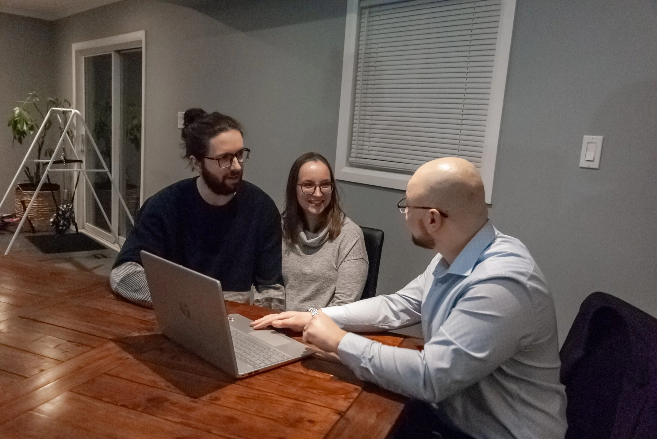 Chris Fliesser meeting with clients during a financial planning consultation