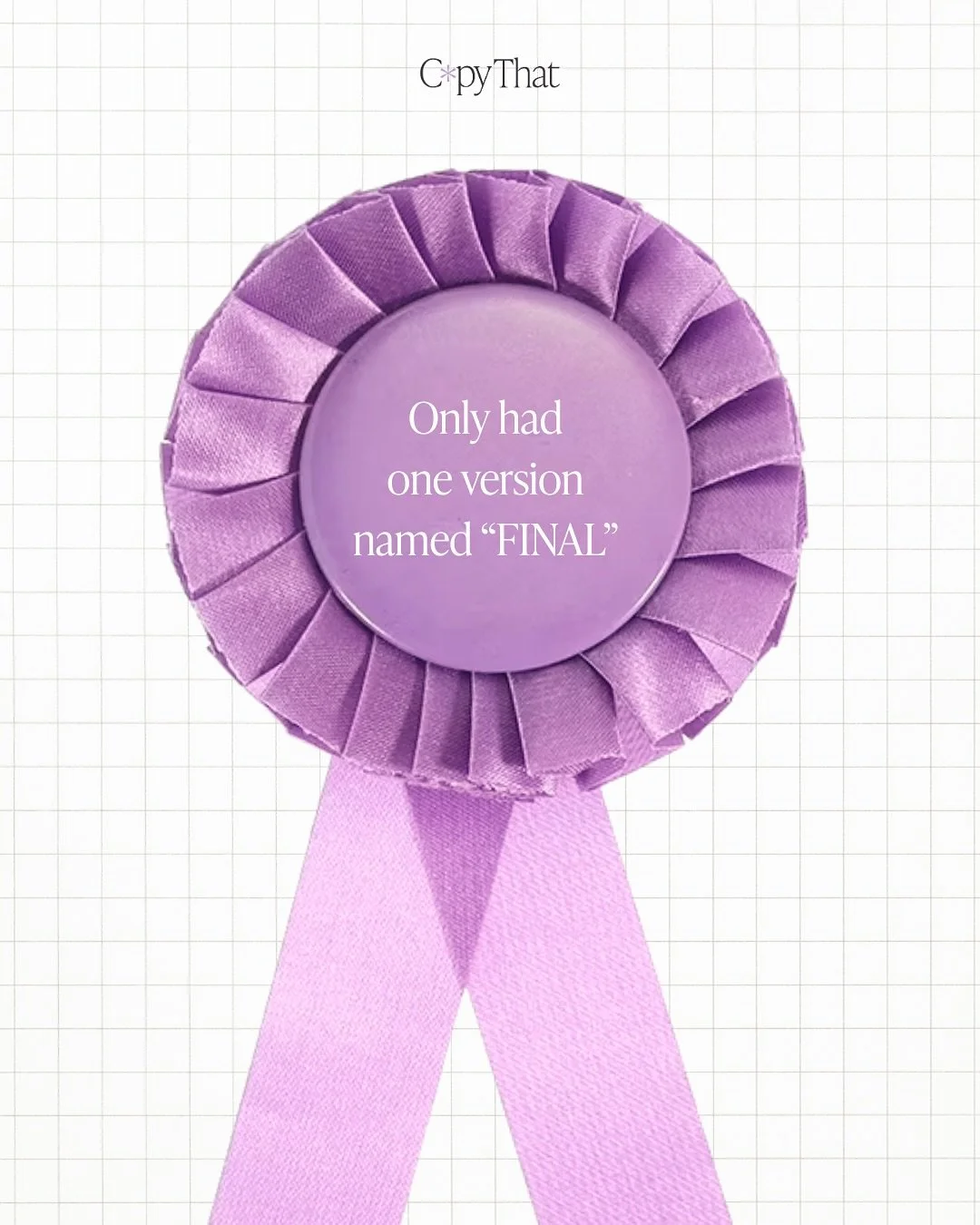 YOU get a ribbon, SHE gets a ribbon, HE gets a ribbon🏅

Because being a small business owner means celebrating every little win 😌
