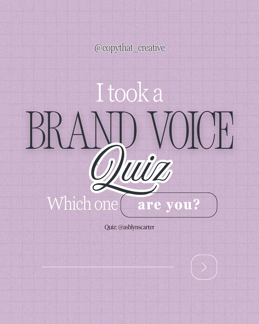 I took a brand voice quiz &amp; it called me out in the best way possible 👀

I&rsquo;m a &ldquo;Winsome Charmer&rdquo; (swipe to see what that even means), which explains so much about how I show up for my clients &amp; why I write the way I do. If 