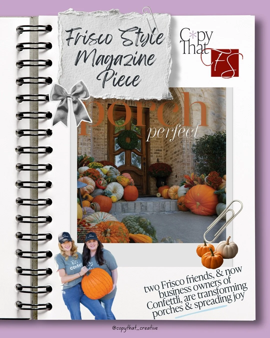 It all started, as the best ideas often do, on a girls&rsquo; trip. 

Between laughter &amp; late-night conversation, longtime friends Megan Mucci &amp; Melissa Fortenberry realized their shared obsession with seasonal d&eacute;cor wasn&rsquo;t just 