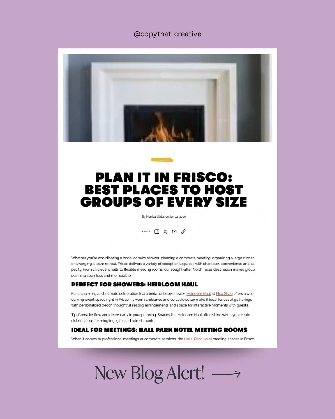 Planning a shower, corporate meeting, team retreat or group dinner but don&rsquo;t know where to start?

Frisco, TX might just be your new favorite event destination. 

If you&rsquo;re the go-to planner in your group (or secretly love organizing ever