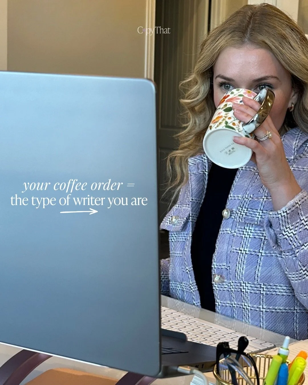If we go grab coffee, just know that caramel latte told me everything I needed to know 😉

Happy Monday! Consider this permission to outsource your coffee today&mdash;you deserve it!!! What you are getting?

For me, I&rsquo;m trying out the adorable 