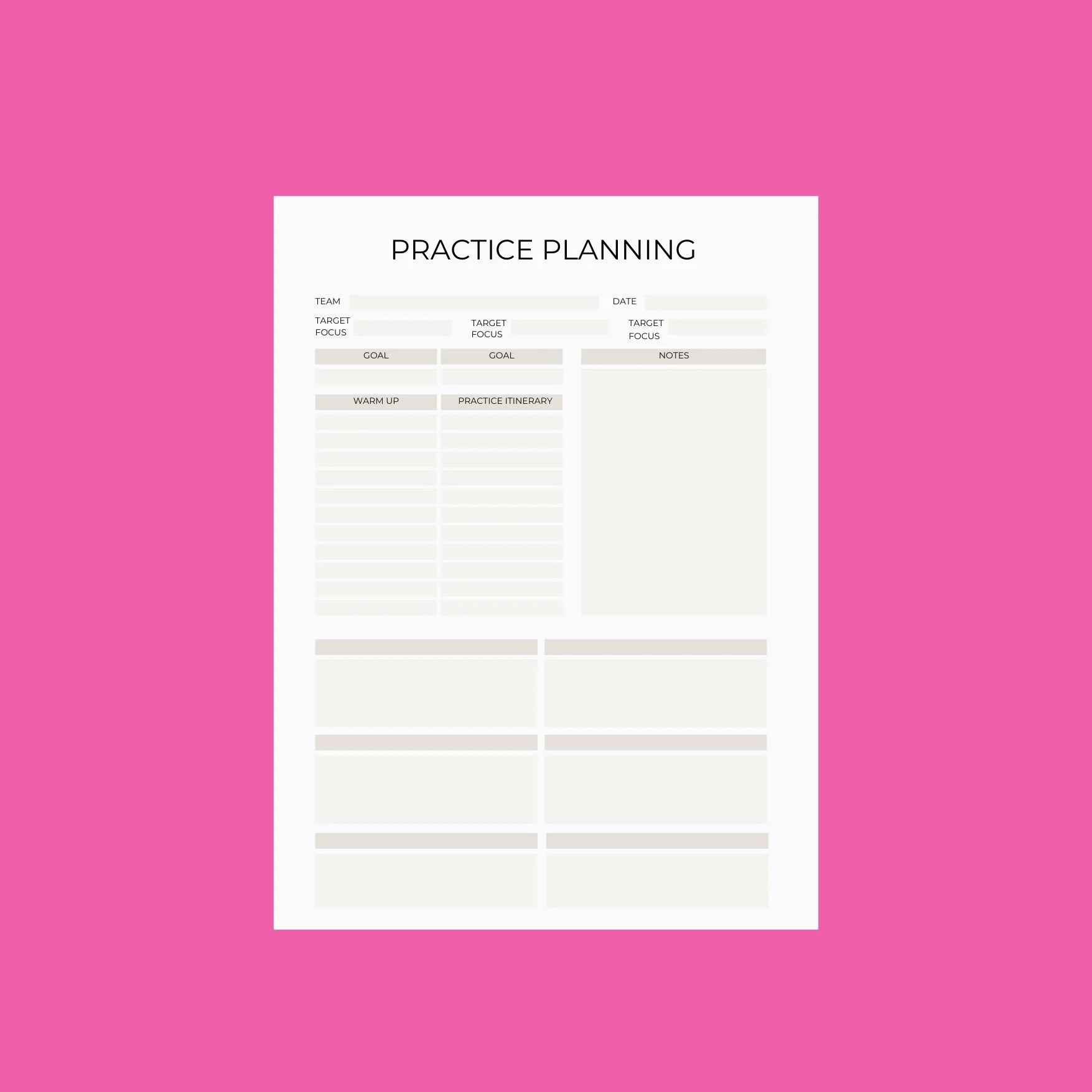 Practice Planning