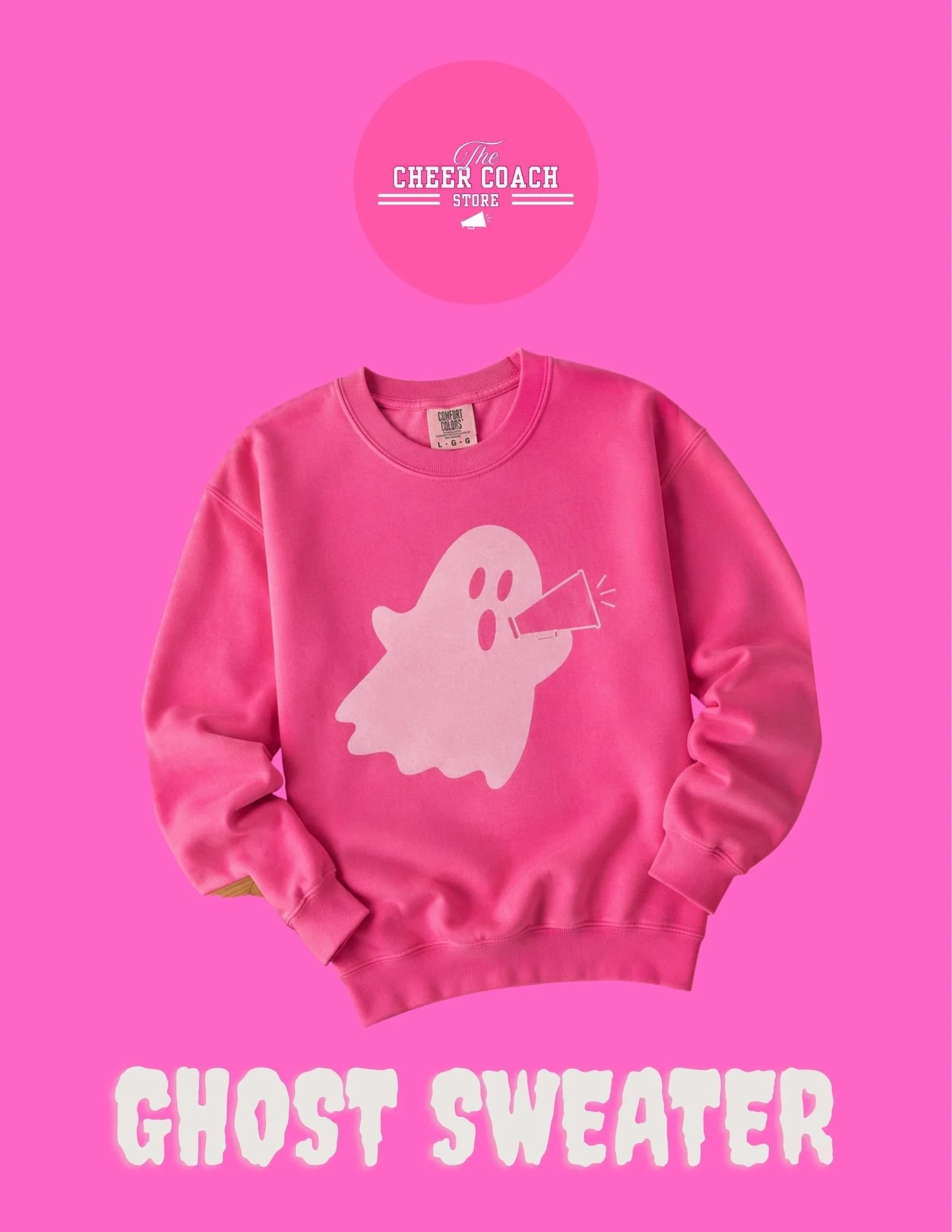 Ghost Sweater Crewneck-Pink