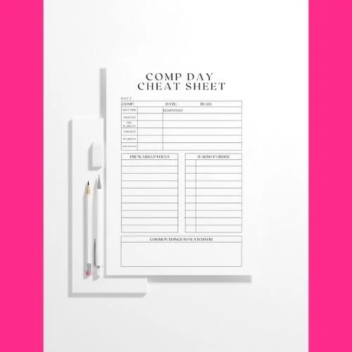 Comp Day Cheat Sheet Inserts