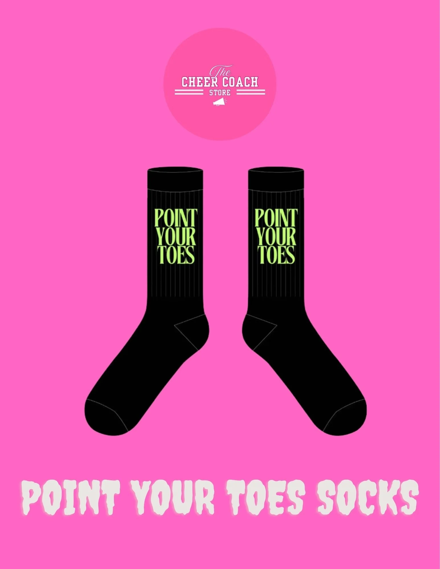 Point Your Toes Socks-Black