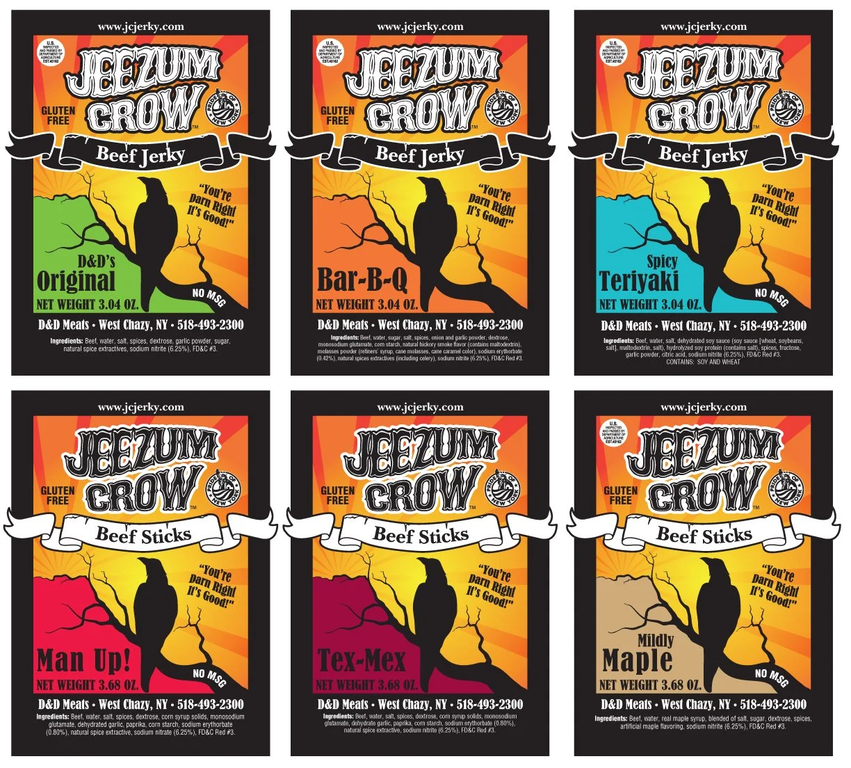 Jeezum Crow Jerky Packaging Rebrand