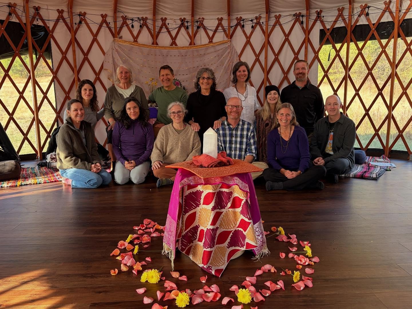 Here are a couple of group photos from a mediation retreat group that was here last weekend.  This was their 3rd year in a row!  We adore hosting them.