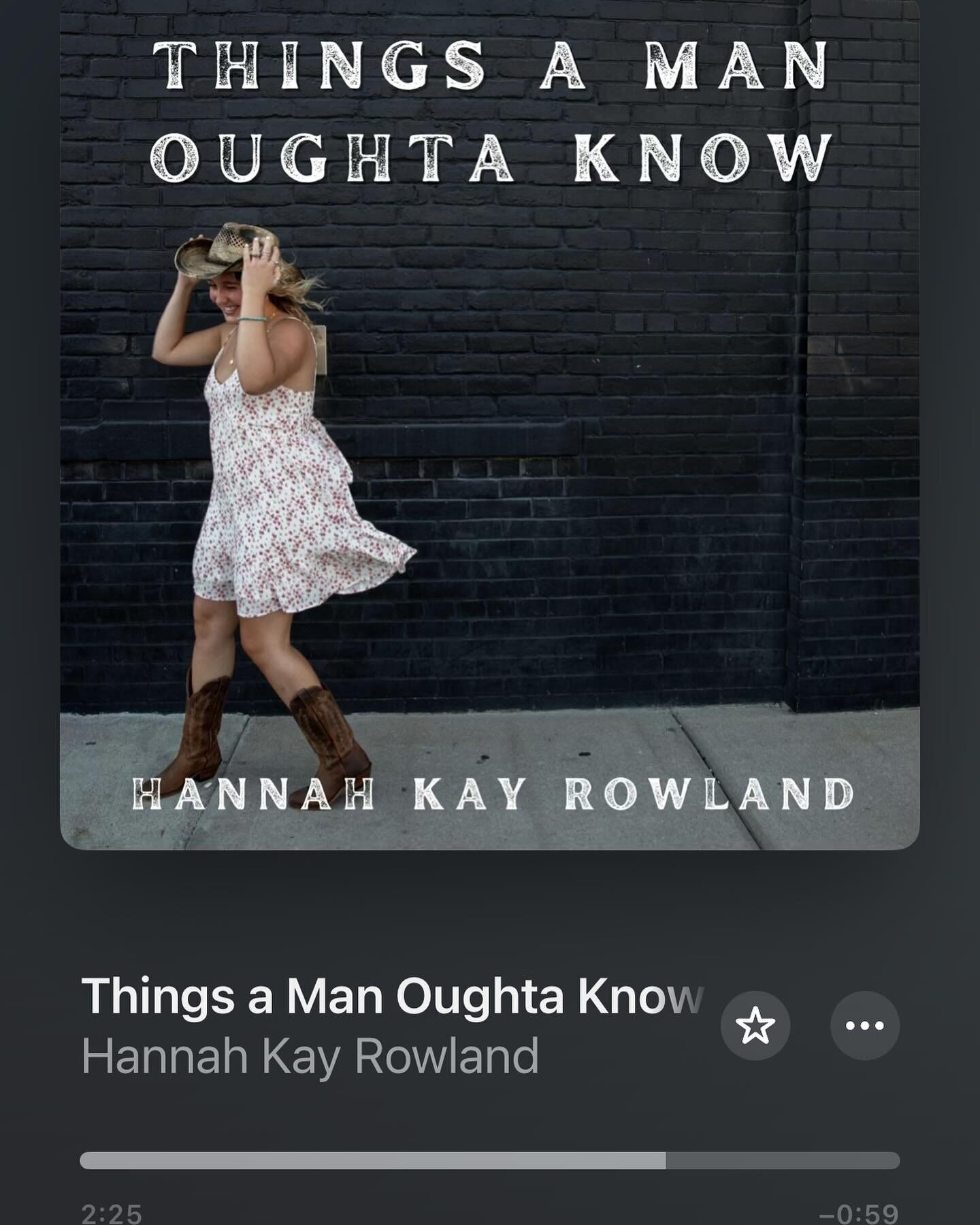 Things a Man Oughta Know is out now on all streaming platforms!!! Go check it out🤍 #HKR #thingsamanoughtaknow #release