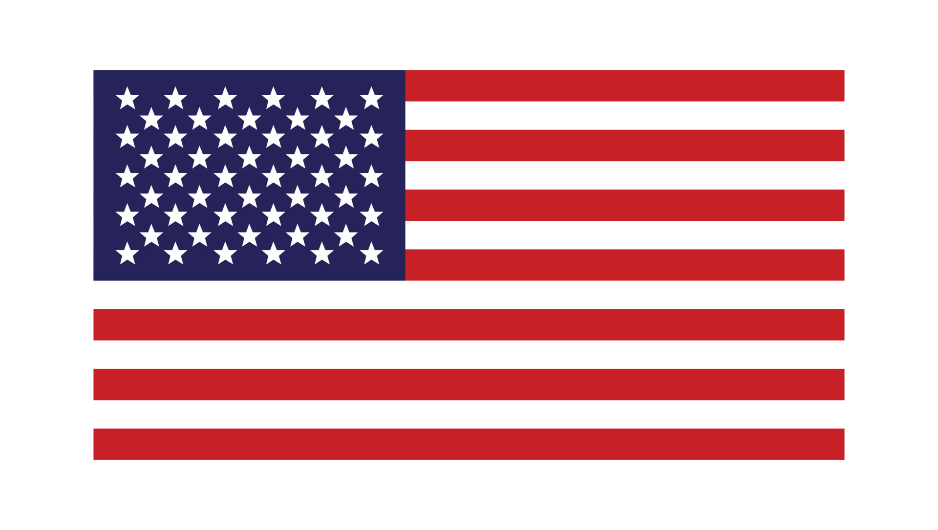 American flag with stars and stripes.