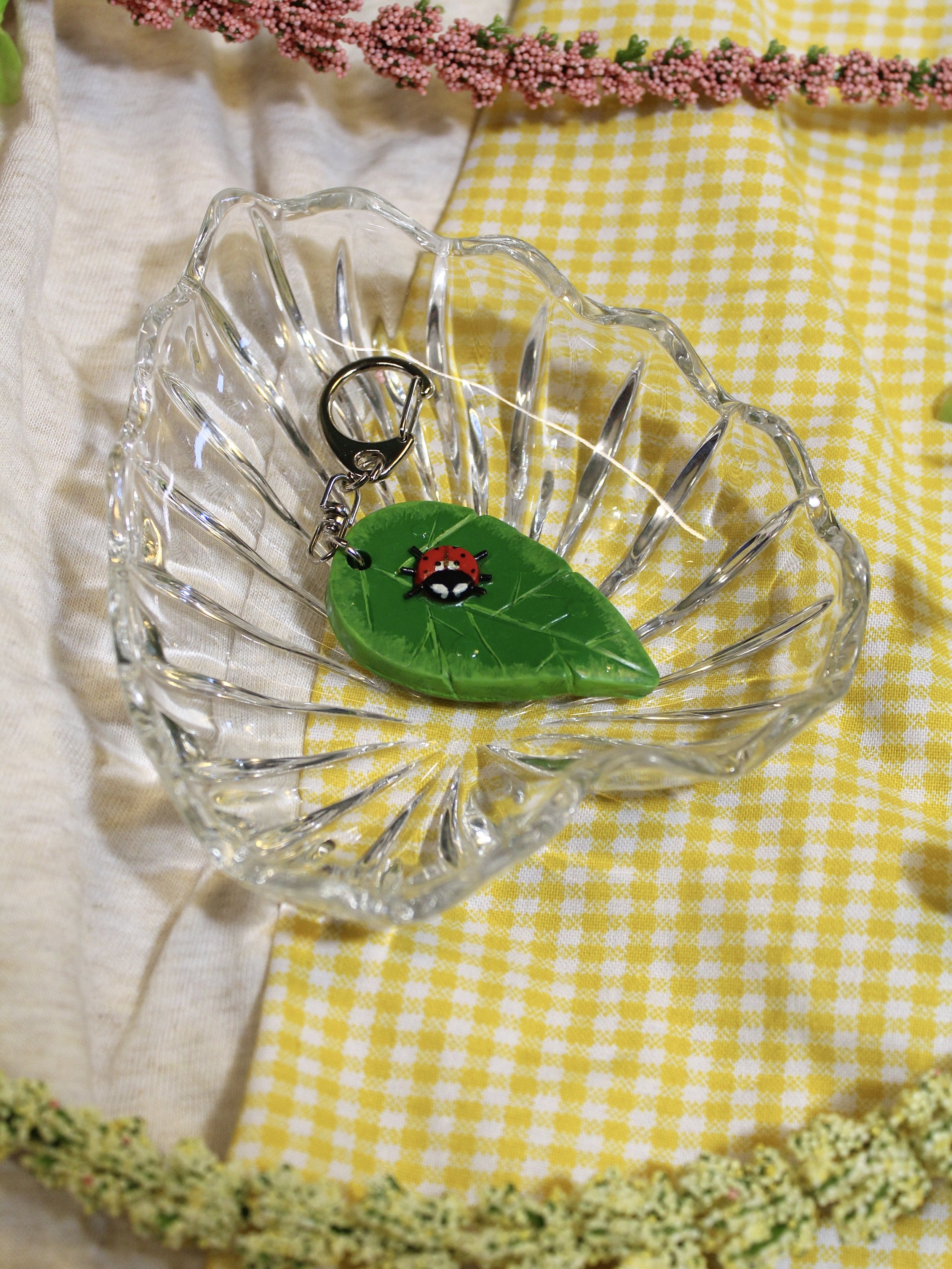 Leafy Ladybug keychain