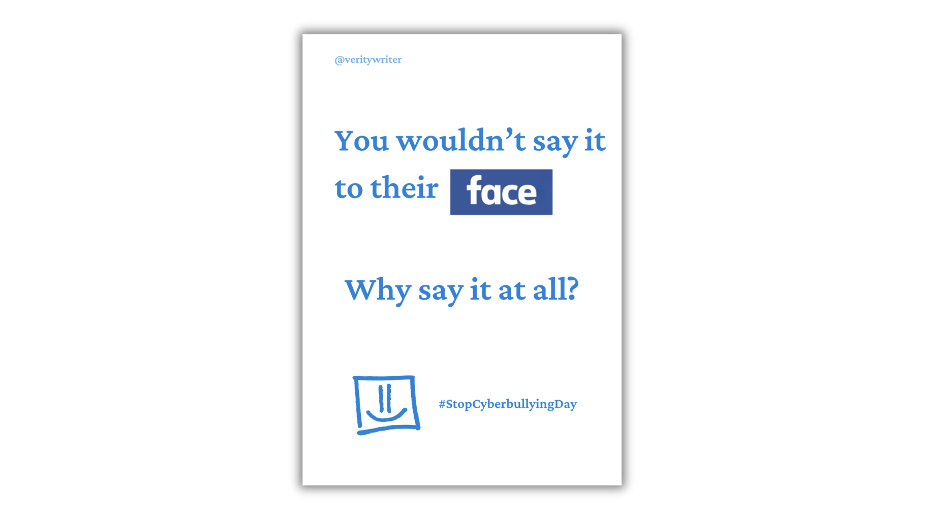 Brief: Raise awareness of #StopCyberbullyingDay (Shortlisted)