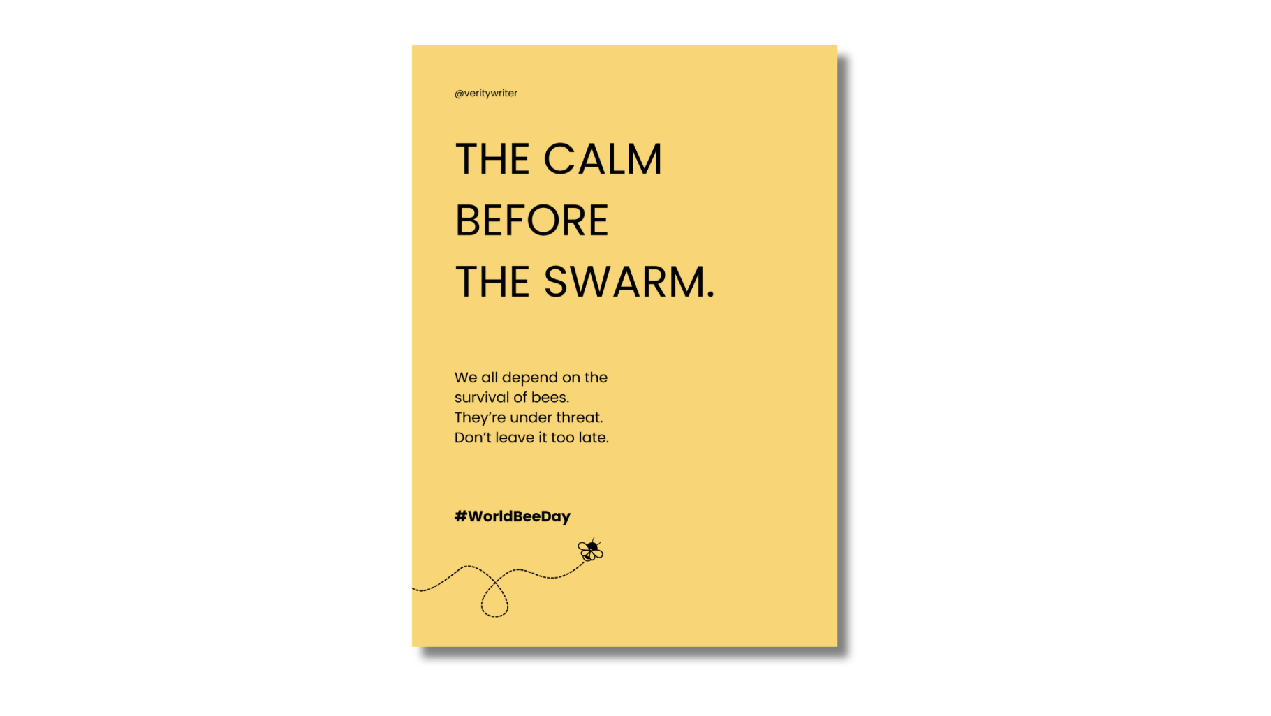 Brief: Advertise 'World Bee Day' (2/2) (Winner)
