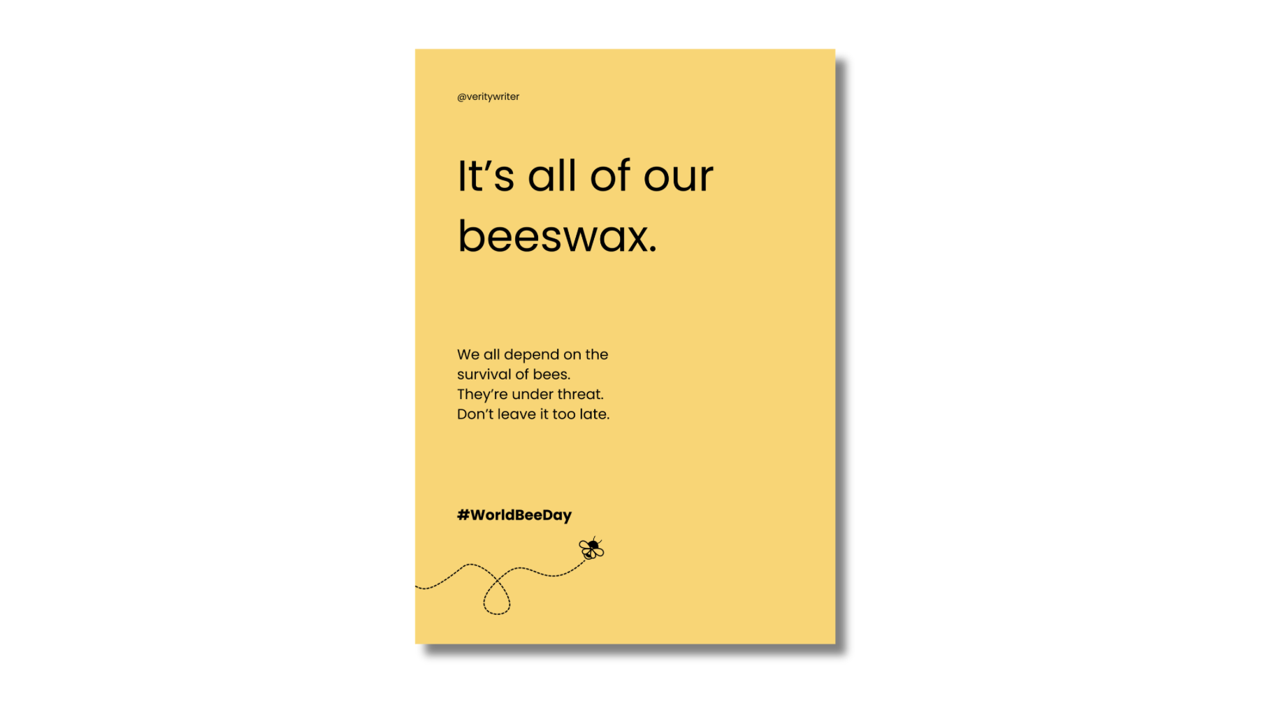 Brief: Advertise 'World Bee Day' (1/2) (Winner)