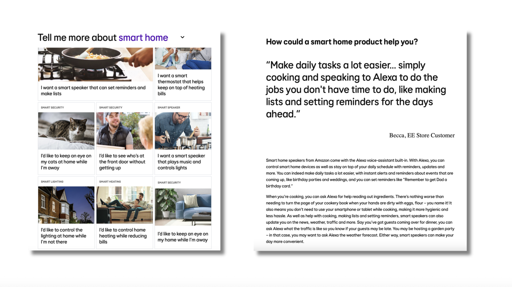 Award-winning 'Smart Home Scenarios' landing page hub