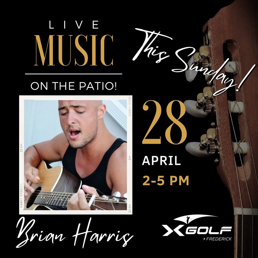 🎶🌞 This Sunday, soak up the sun and the sounds on our patio at X-Golf Frederick! Join us from 2-5 PM for live music in the perfect weather&mdash;forecast says 80 degrees! 🌡️

🍹 Enjoy our all-day drink specials while you enjoy music from our favor