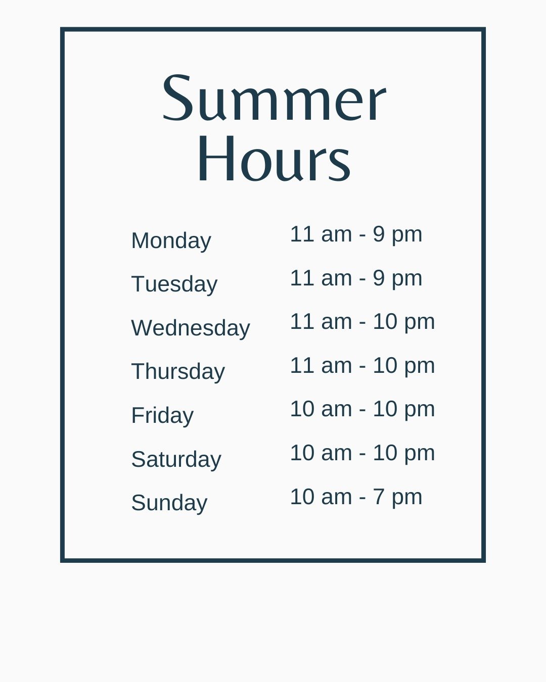 ☀️ NEW SUMMER HOURS! ☀️
We’re turning up the heat and staying open later! Check out our updated summer hours and plan your next visit. Whether you're looking to cool off inside or enjoy a night out, we've got you covered!
#SummerHours #XGolfVi